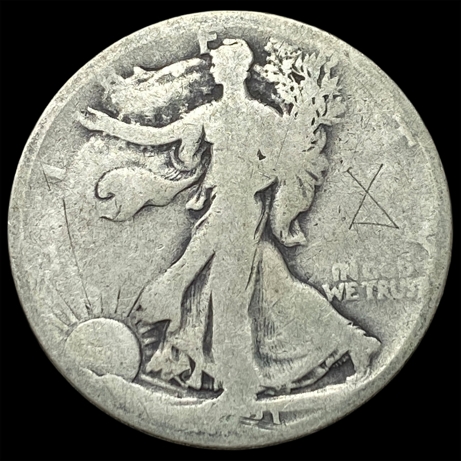Walking Liberty Half Dollar 1917. NICELY CIRCULATED: Walking Liberty Half Dollar 1917. NICELY CIRCULATED