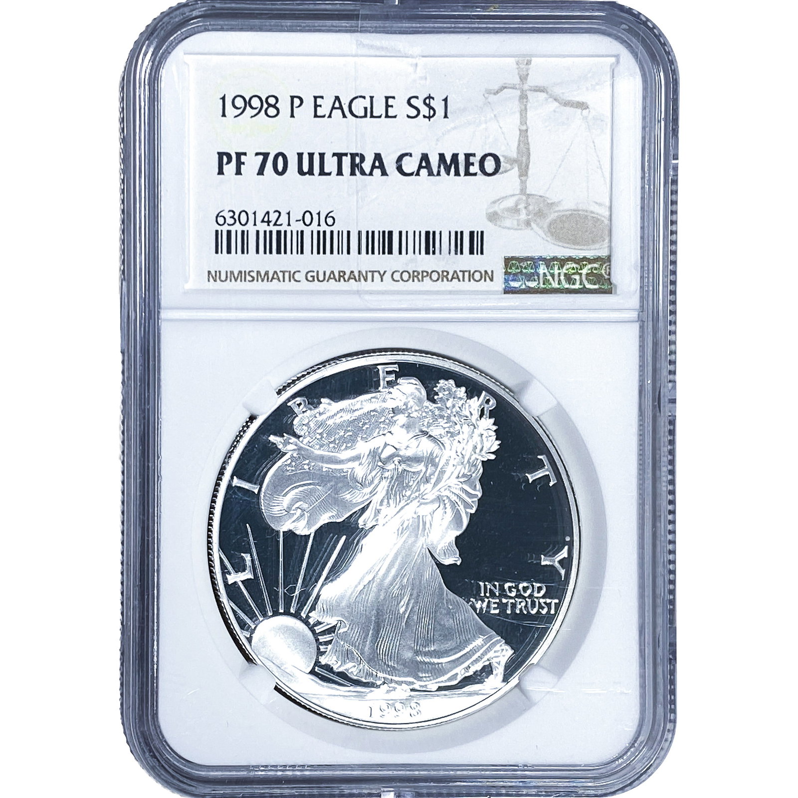 1998 Silver Eagle NGC PF70 Ultra Cameo (1 of 2)