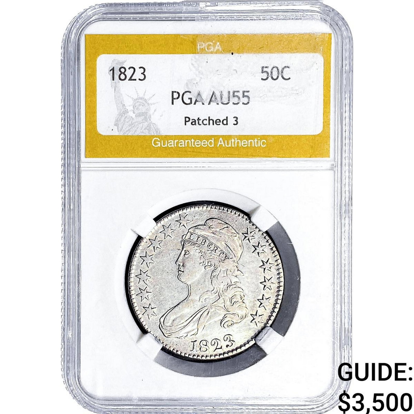 1823 Capped Bust Half Dollar PGA AU55 (1 of 2)
