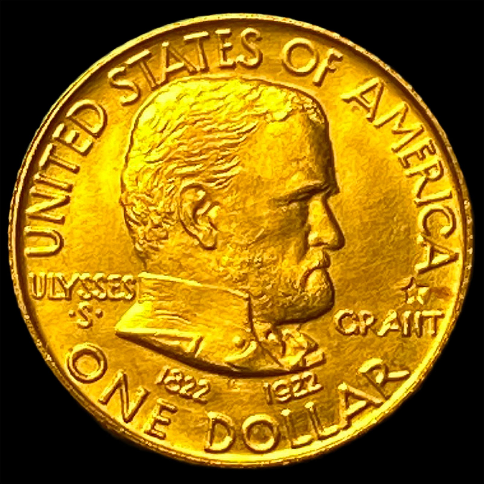 1922 Gold $1 Grant Memorial GEM BU (1 of 2)