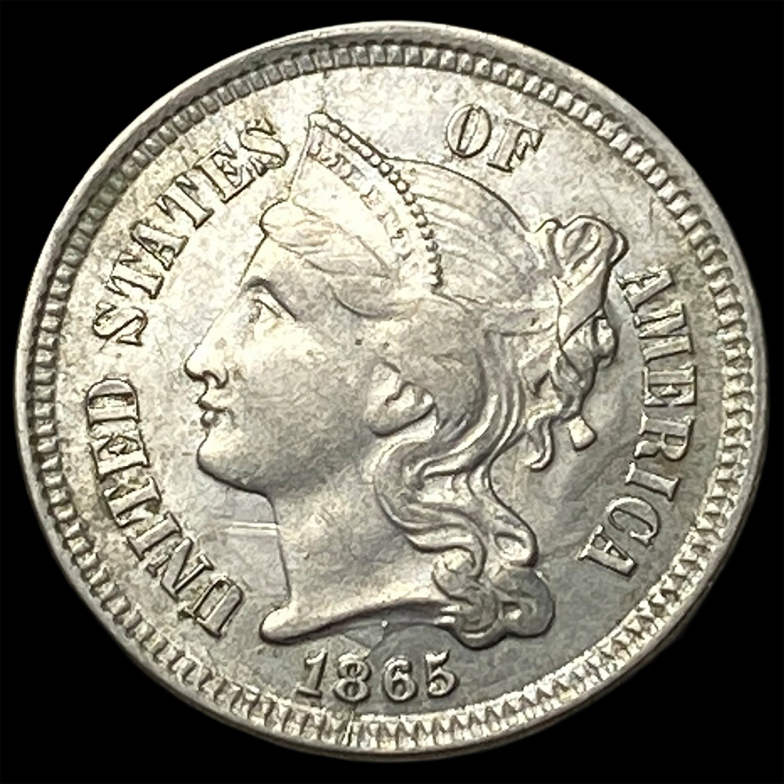 1865 Nickel Three-Cent Piece UNCIRCULATED (1 of 2)
