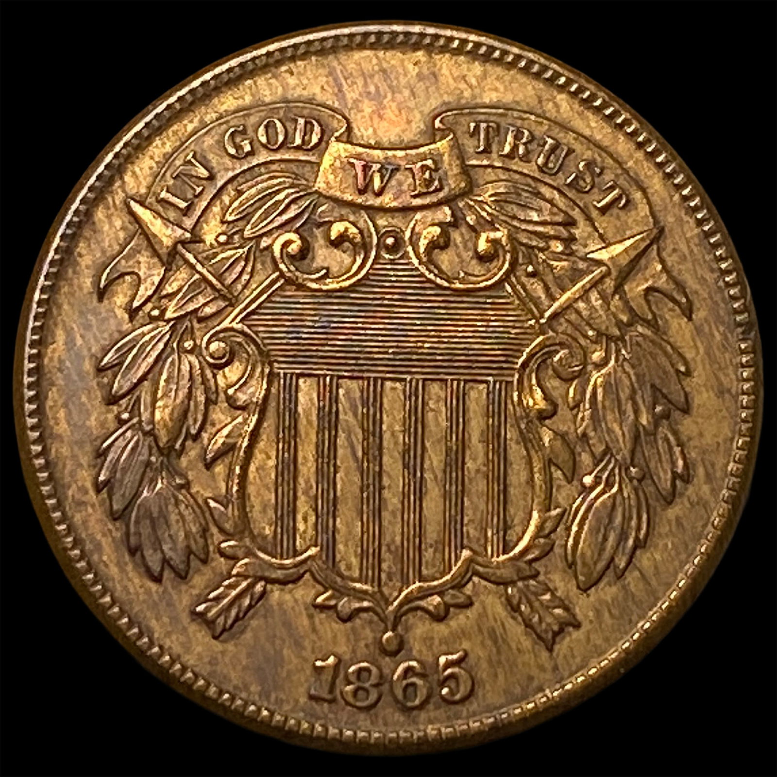 1865 Copper Two-Cent Piece UNCIRCULATED (1 of 2)