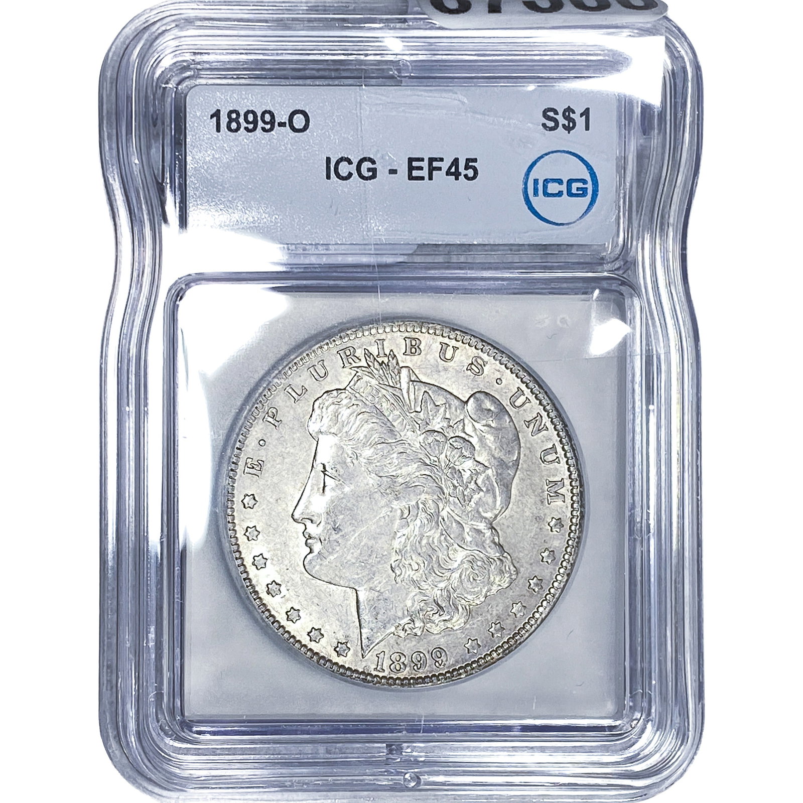 1899-O Morgan Silver Dollar ICG EF45: 1899-O Morgan Silver Dollar ICG EF45