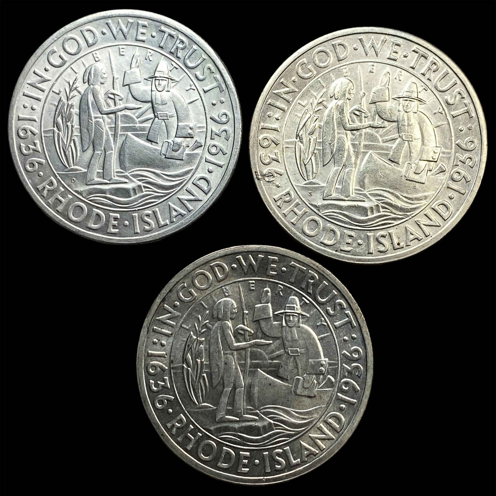 1936 Silver Rhode Island Half Dollar UNCIRCULATED (1 of 2)