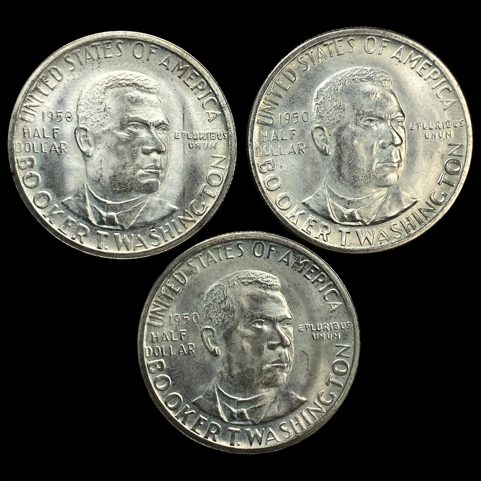 1950 Silver Half Dollar Booker T. Washington GEM BU (1 of 2)
