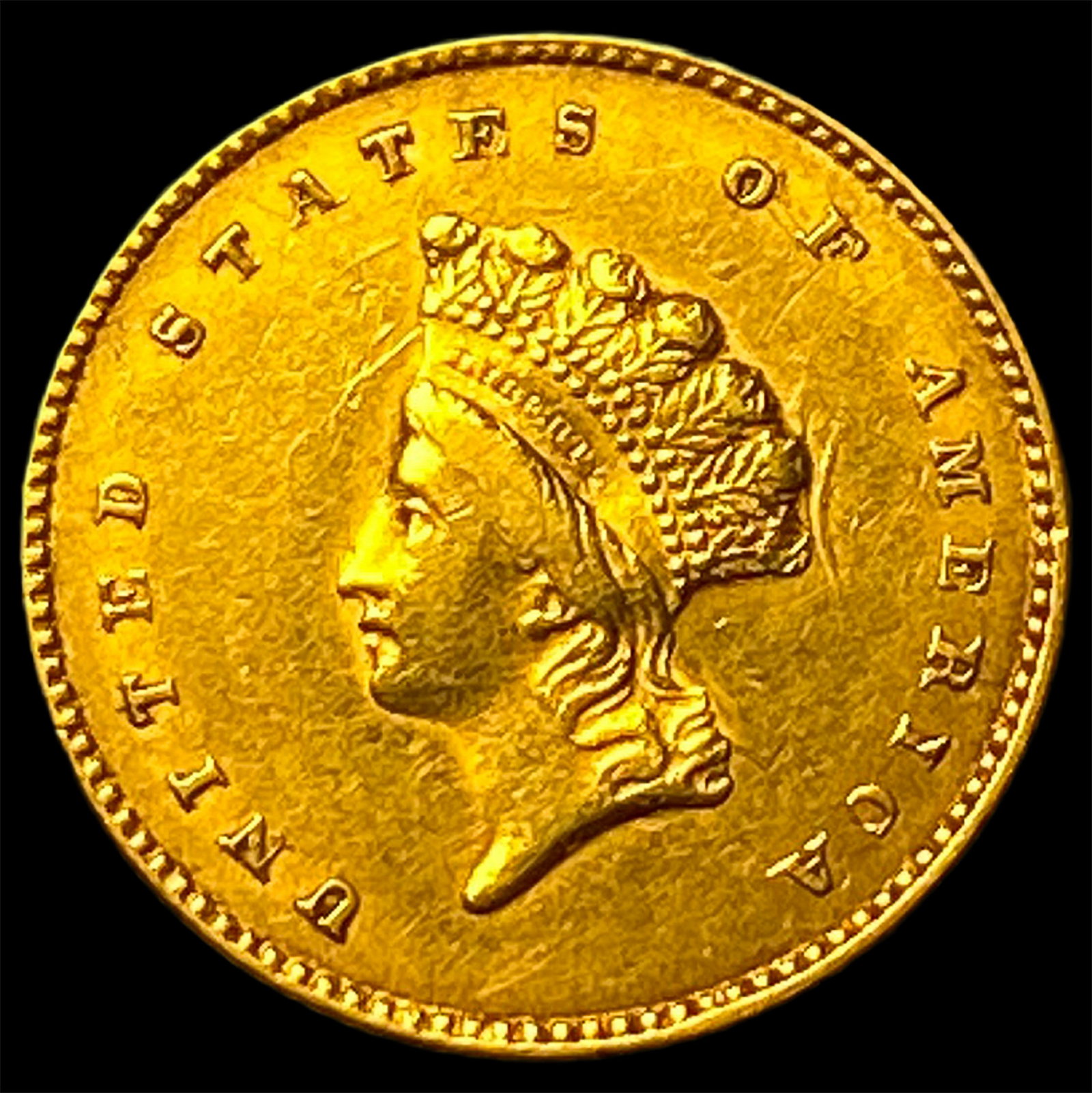 1855 Gold $1 Indian Princess Head Type 2 UNCIRCULATED (1 of 2)