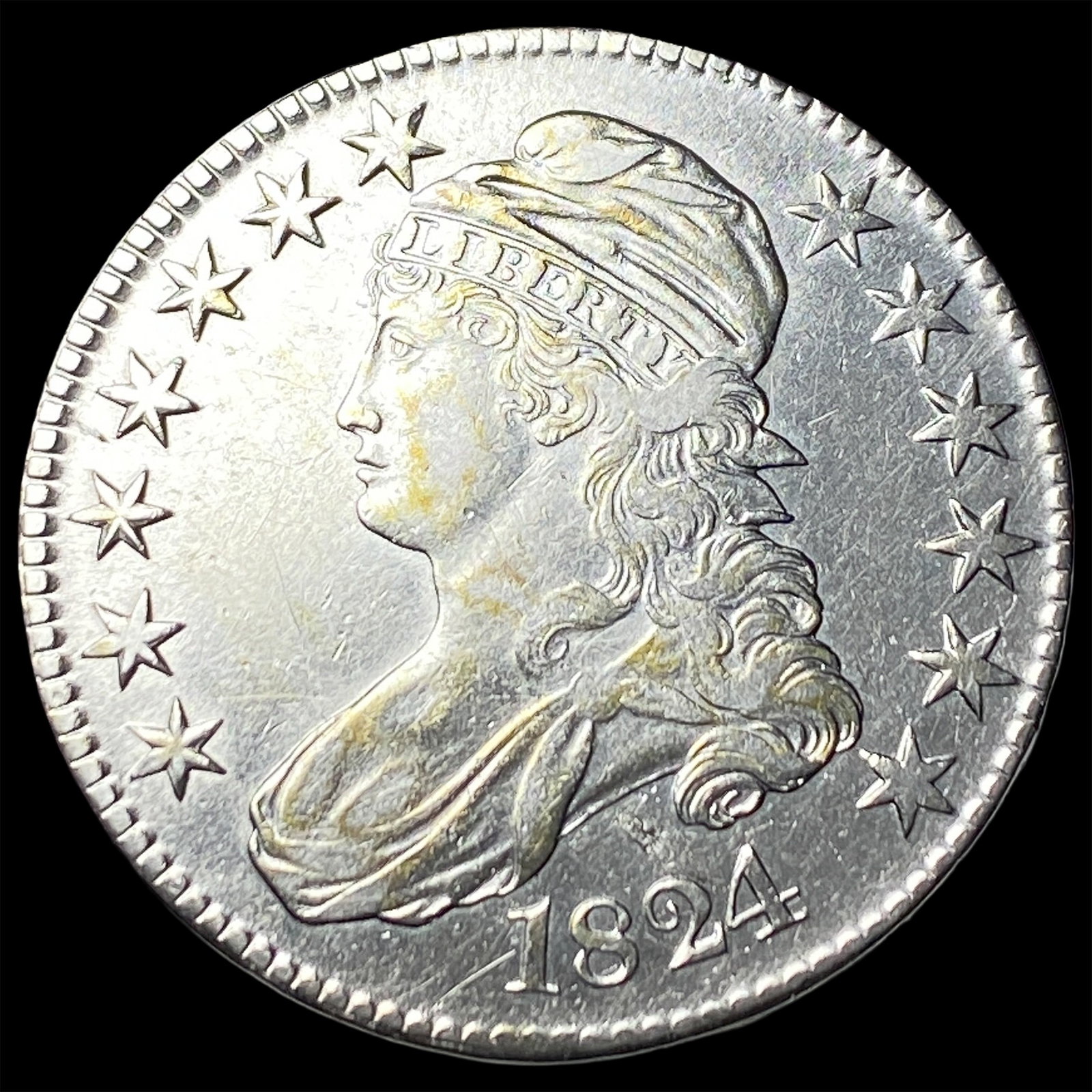1824 Capped Bust Half Dollar CLOSELY UNCIRCULATED (1 of 2)