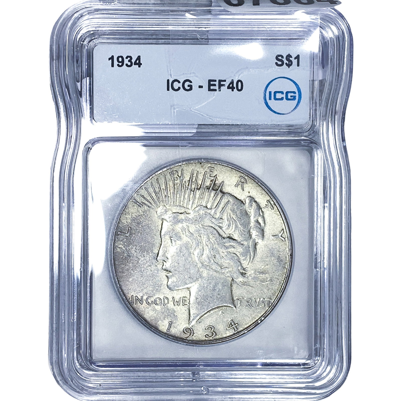 1934 Silver Peace Dollar ICG EF40 (1 of 2)