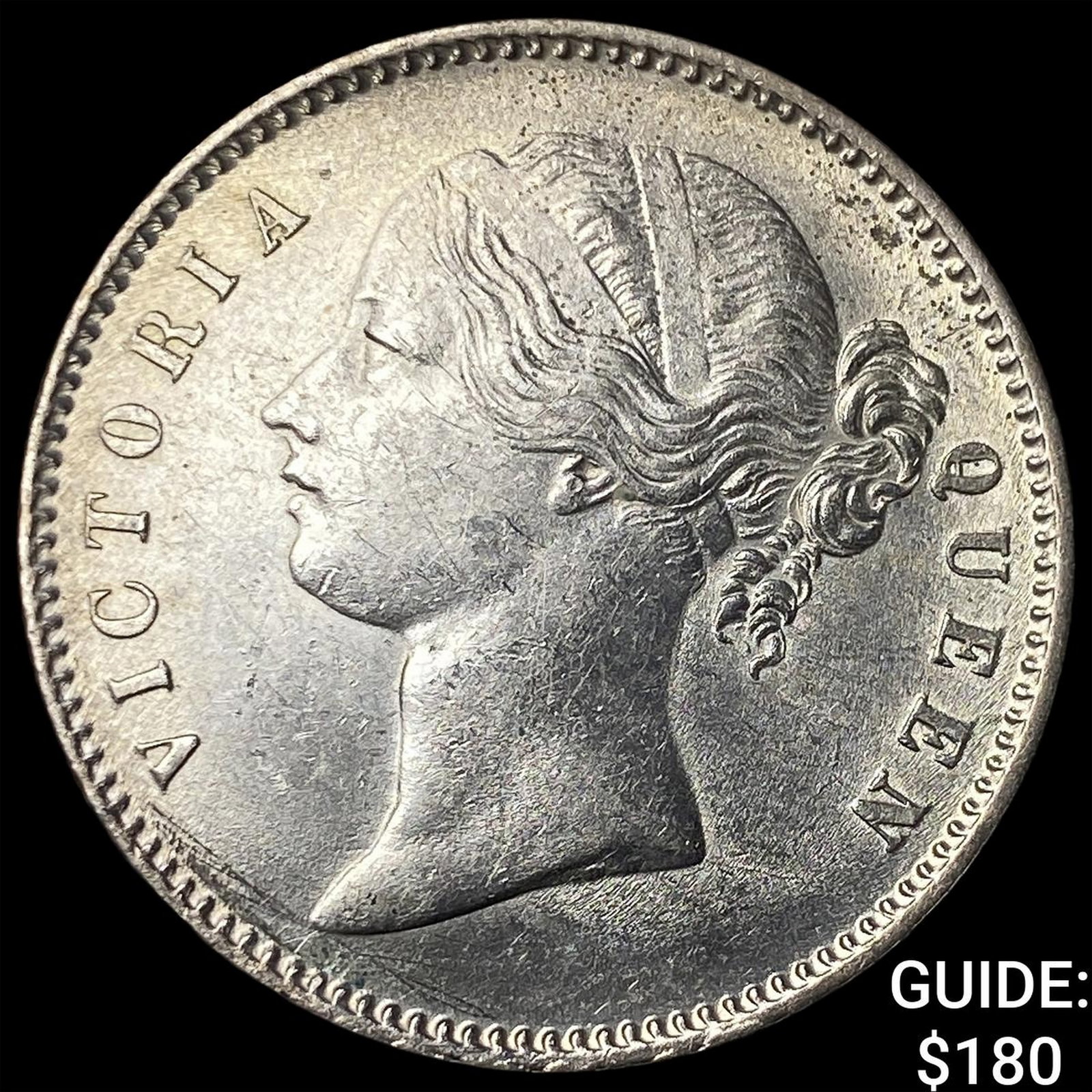 1840 British India Silver Rupee (1 of 2)