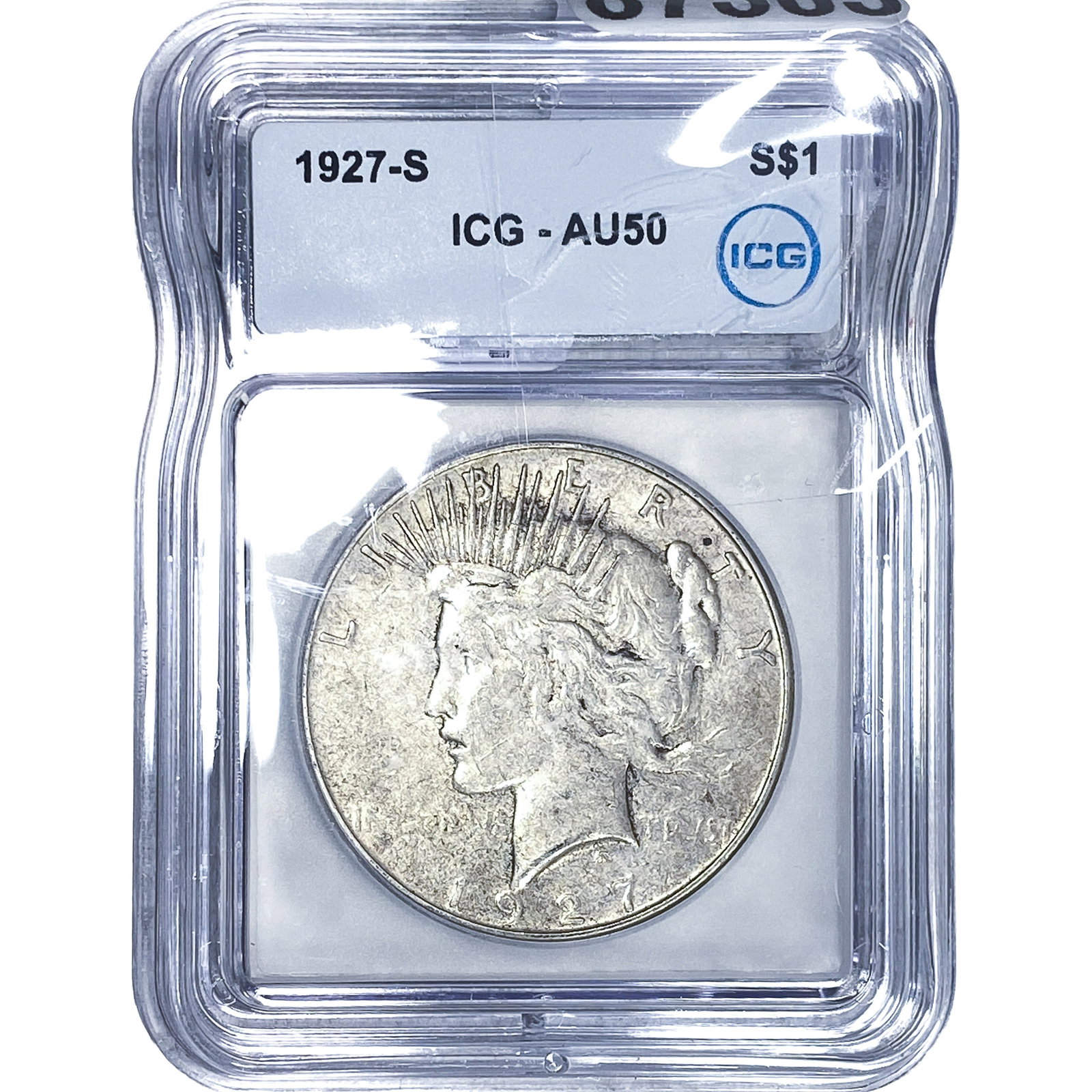 1927-S Silver Peace Dollar ICG AU50 (1 of 2)