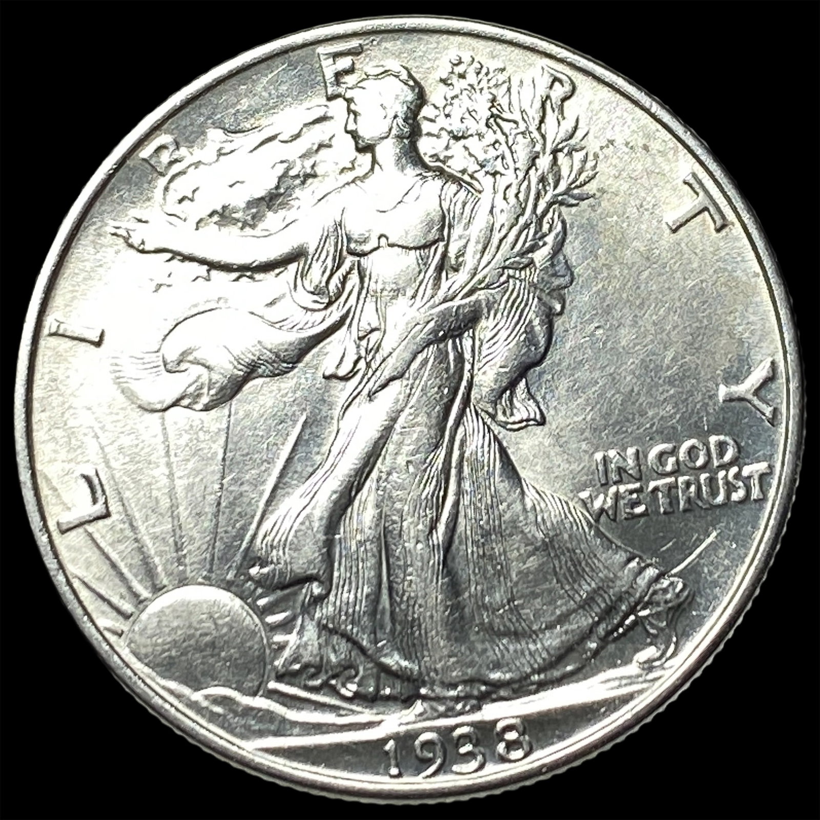 1938-D Silver Walking Liberty Half Dollar UNCIRCULATED (1 of 2)