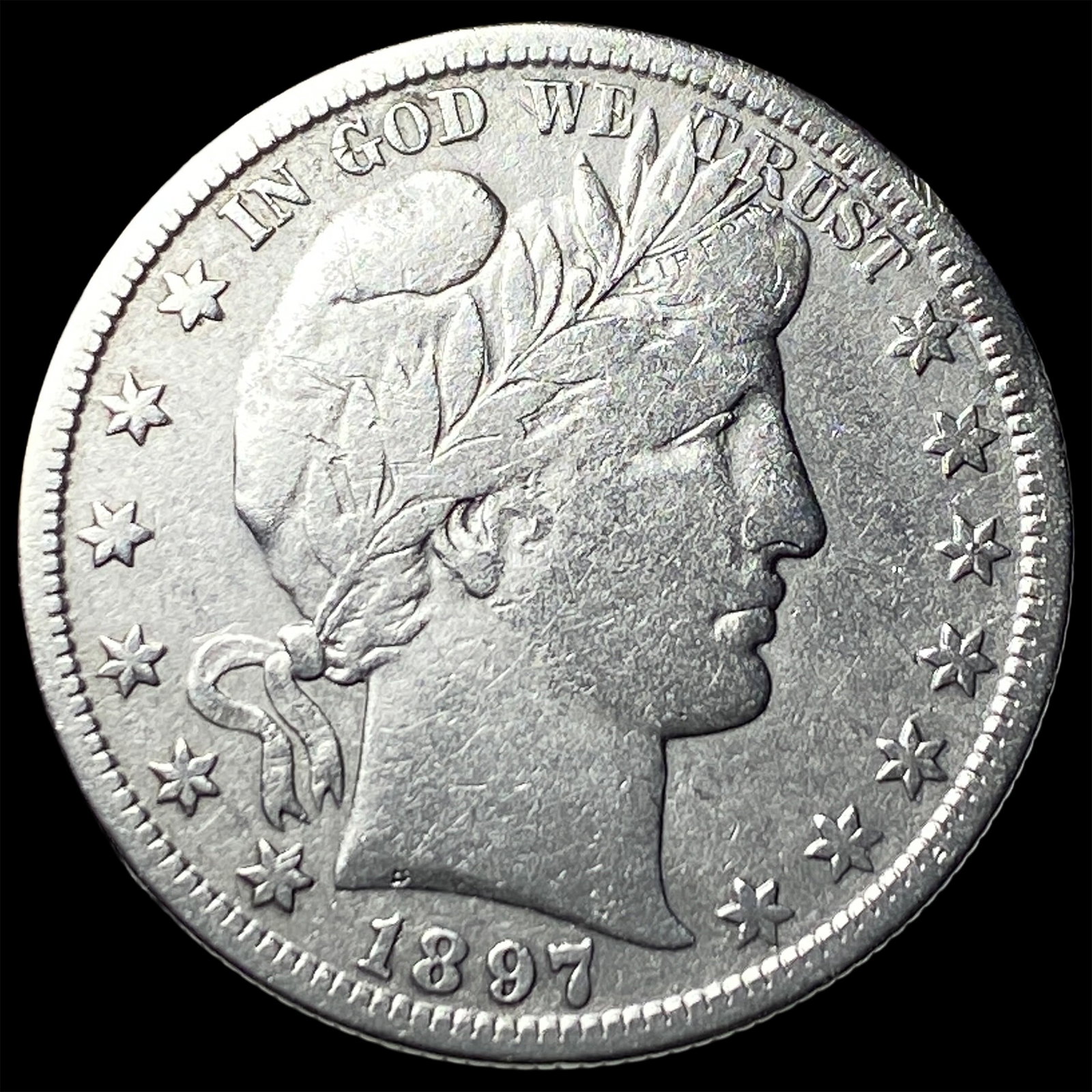 1897-S Silver Barber Half Dollar NEARLY UNCIRCULATED (1 of 2)