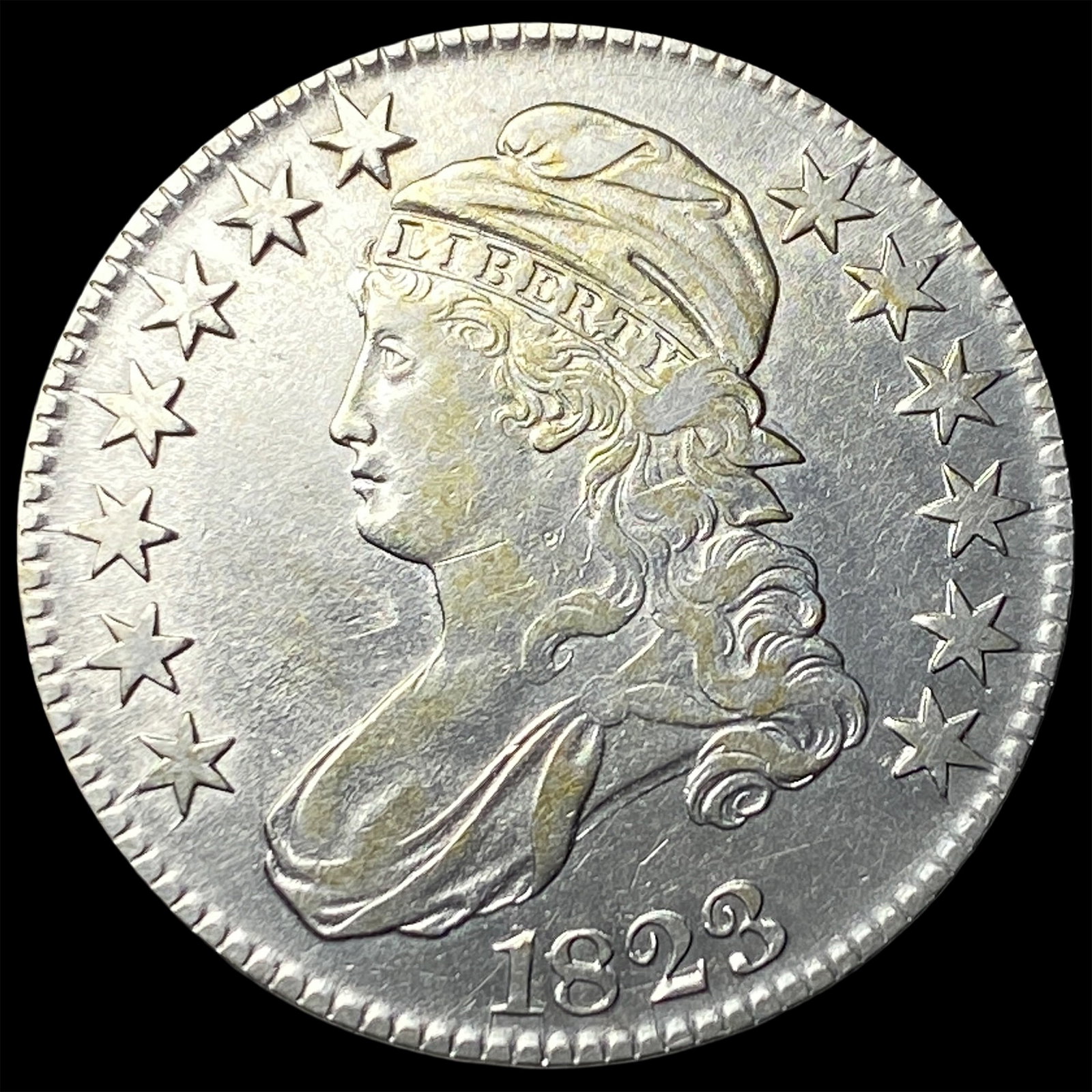 1823 Capped Bust Half Dollar CLOSELY UNCIRCULATED (1 of 2)