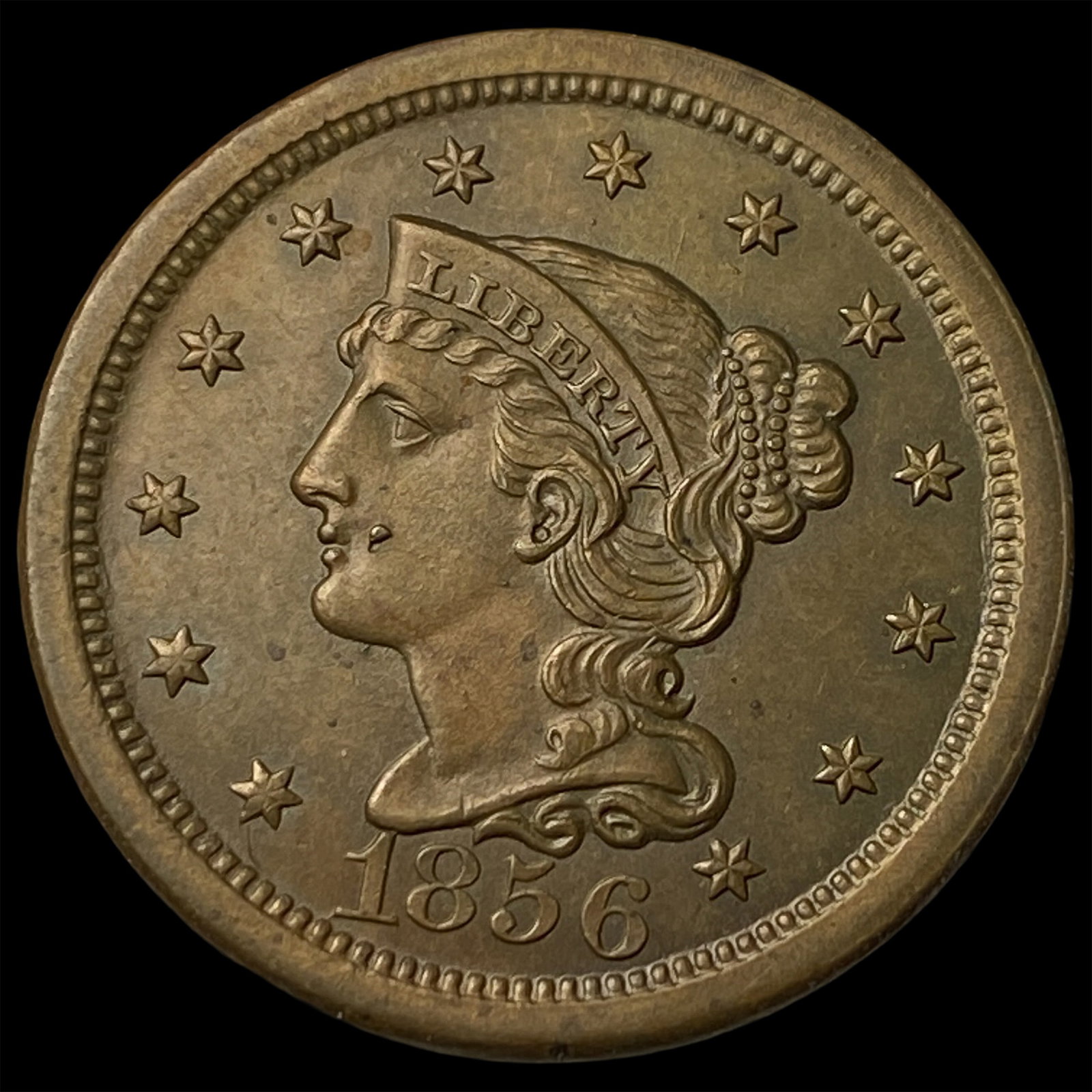1856 Braided Hair Large Cent UNCIRCULATED (1 of 2)