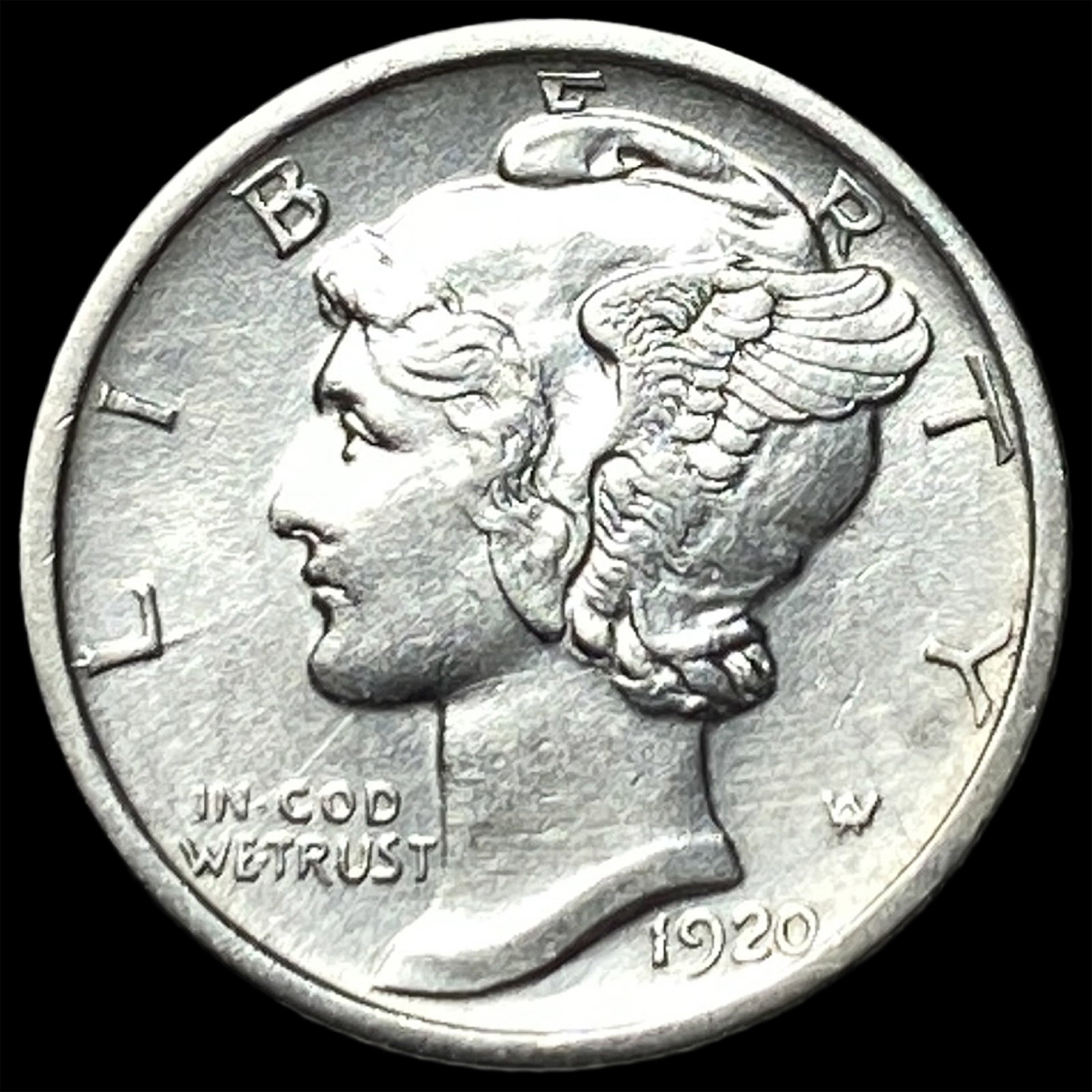 1920-S Silver Mercury Dime UNCIRCULATED (1 of 2)