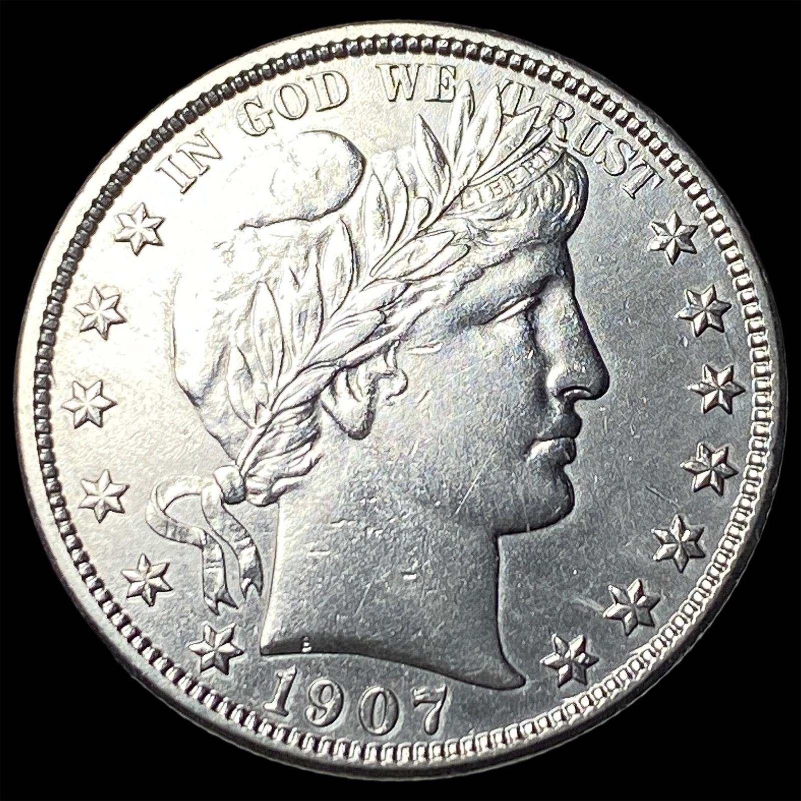 1907 Barber Half Dollar CLOSELY UNCIRCULATED (1 of 2)