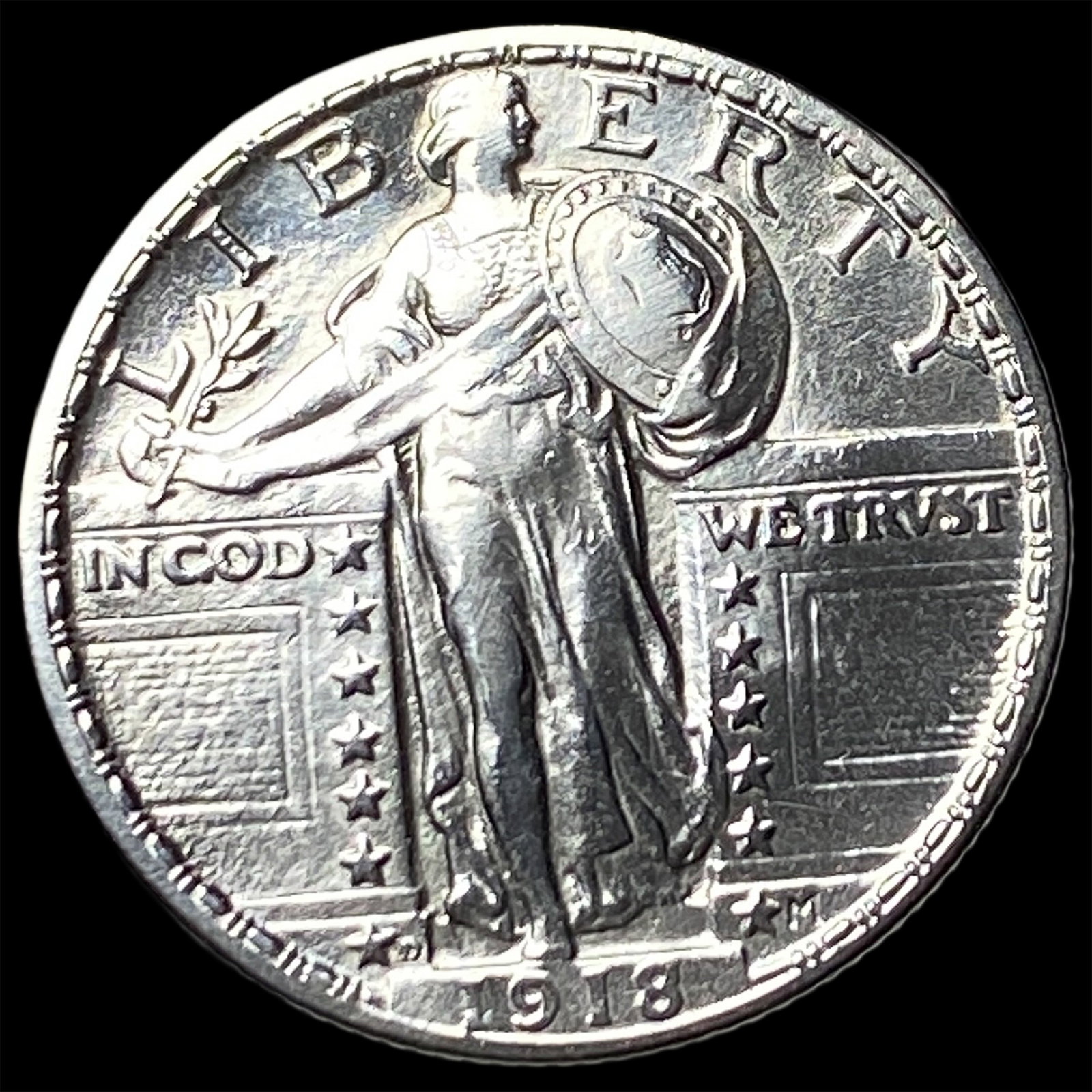 1918 Standing Liberty Silver Quarter CLOSELY UNCIRCULATED (1 of 2)