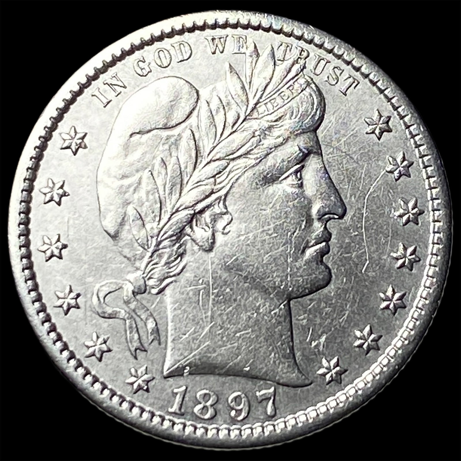 1897 Barber Quarter CLOSELY UNCIRCULATED (1 of 2)