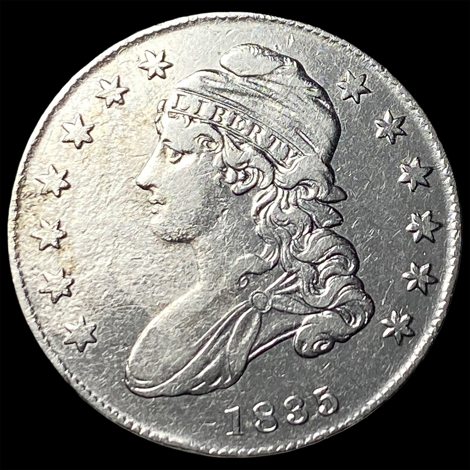 1835 Capped Bust Half Dollar NEARLY UNCIRCULATED: 1835 Capped Bust Half Dollar NEARLY UNCIRCULATED
