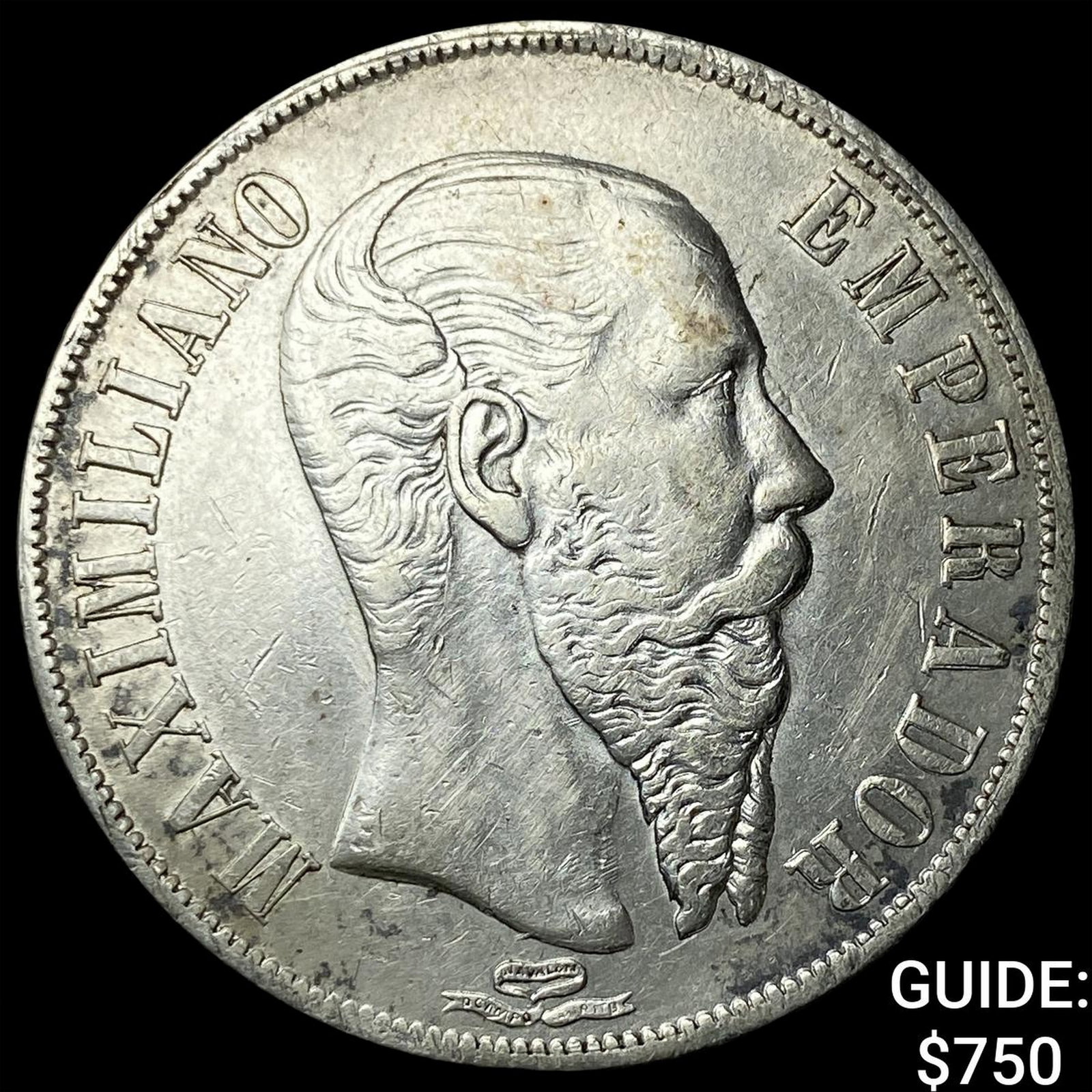 1867Mo Mexico Silver 1 Peso (1 of 2)