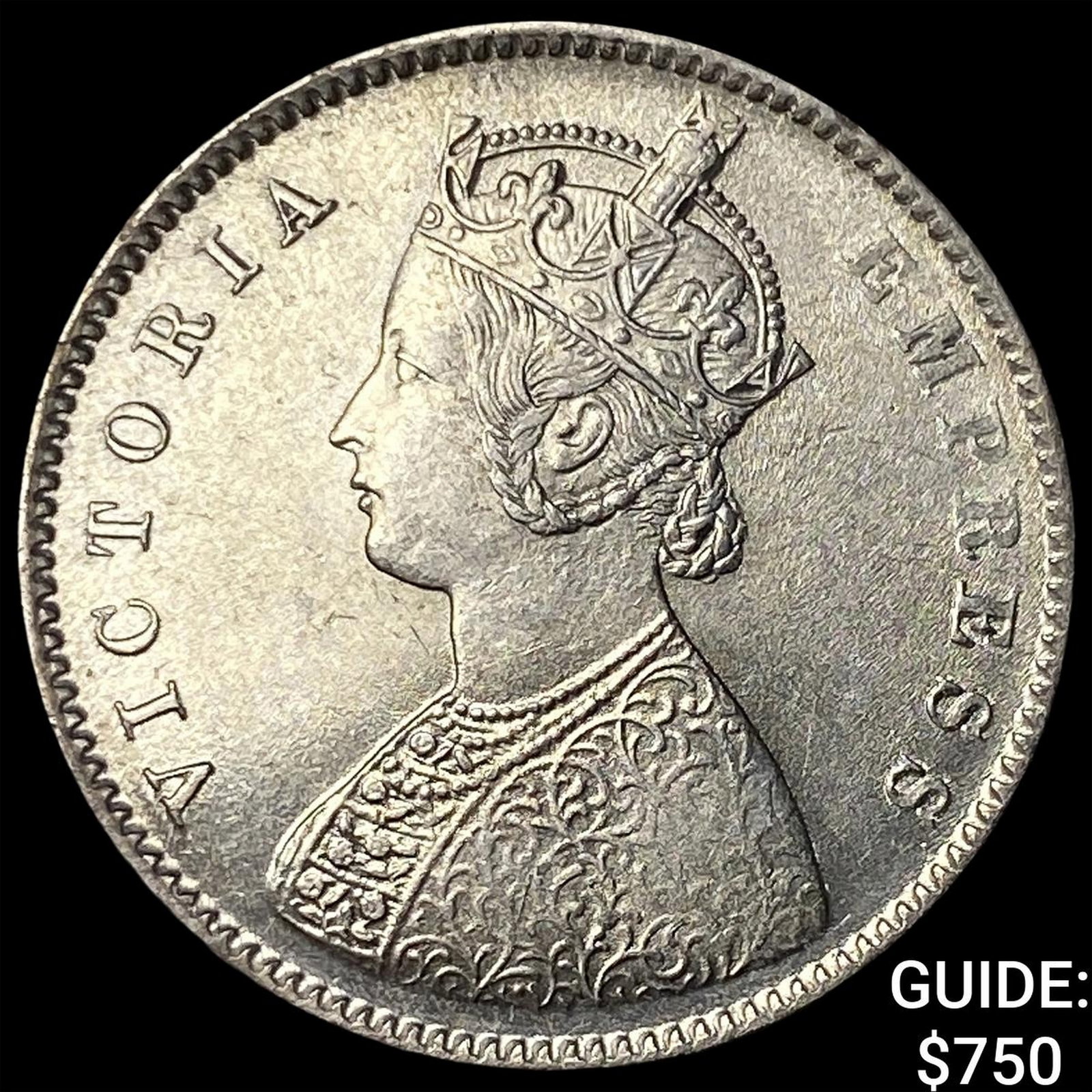 1878 British India Silver Half Rupee (1 of 2)