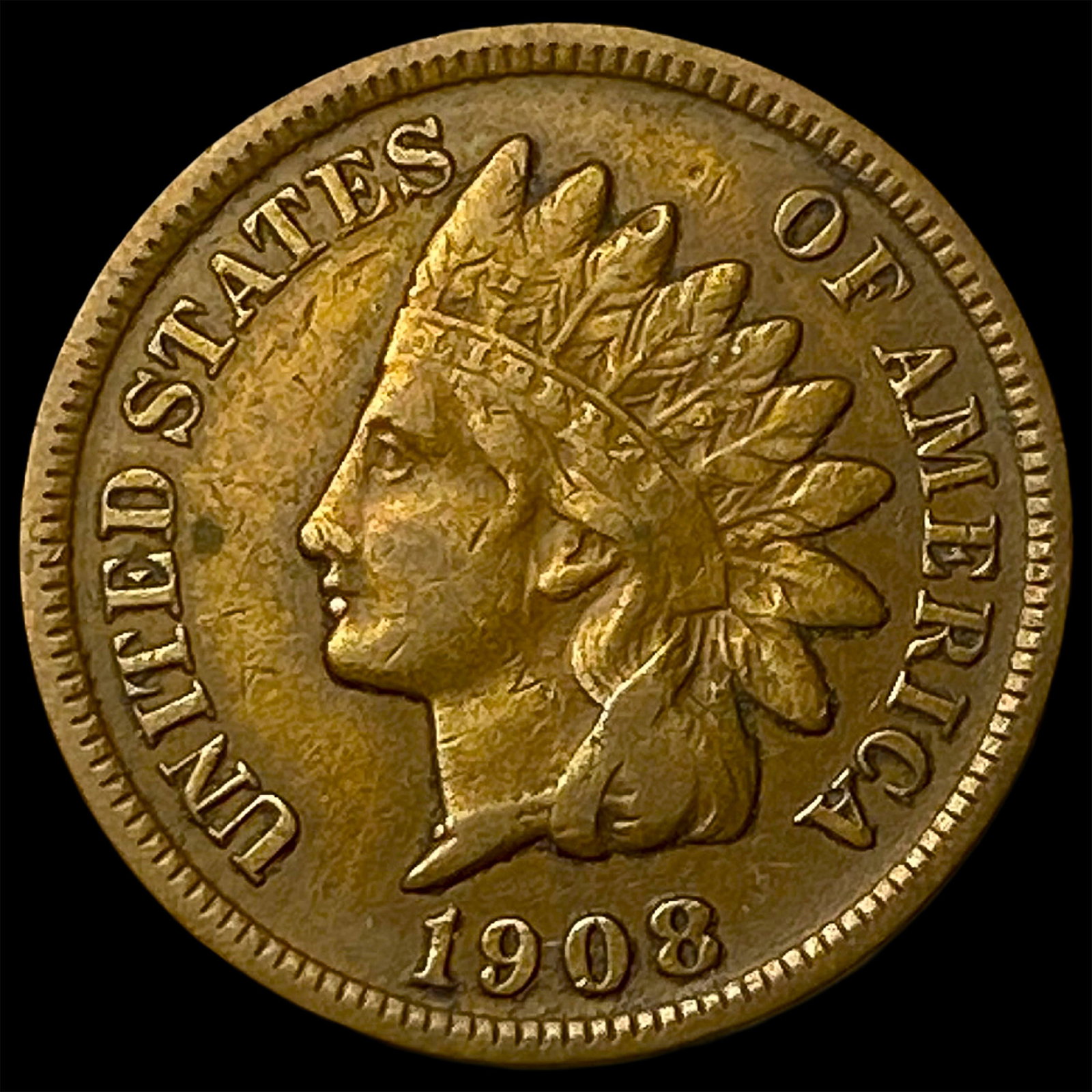 1908-S Indian Head Cent NEARLY UNCIRCULATED: 1908-S Indian Head Cent NEARLY UNCIRCULATED