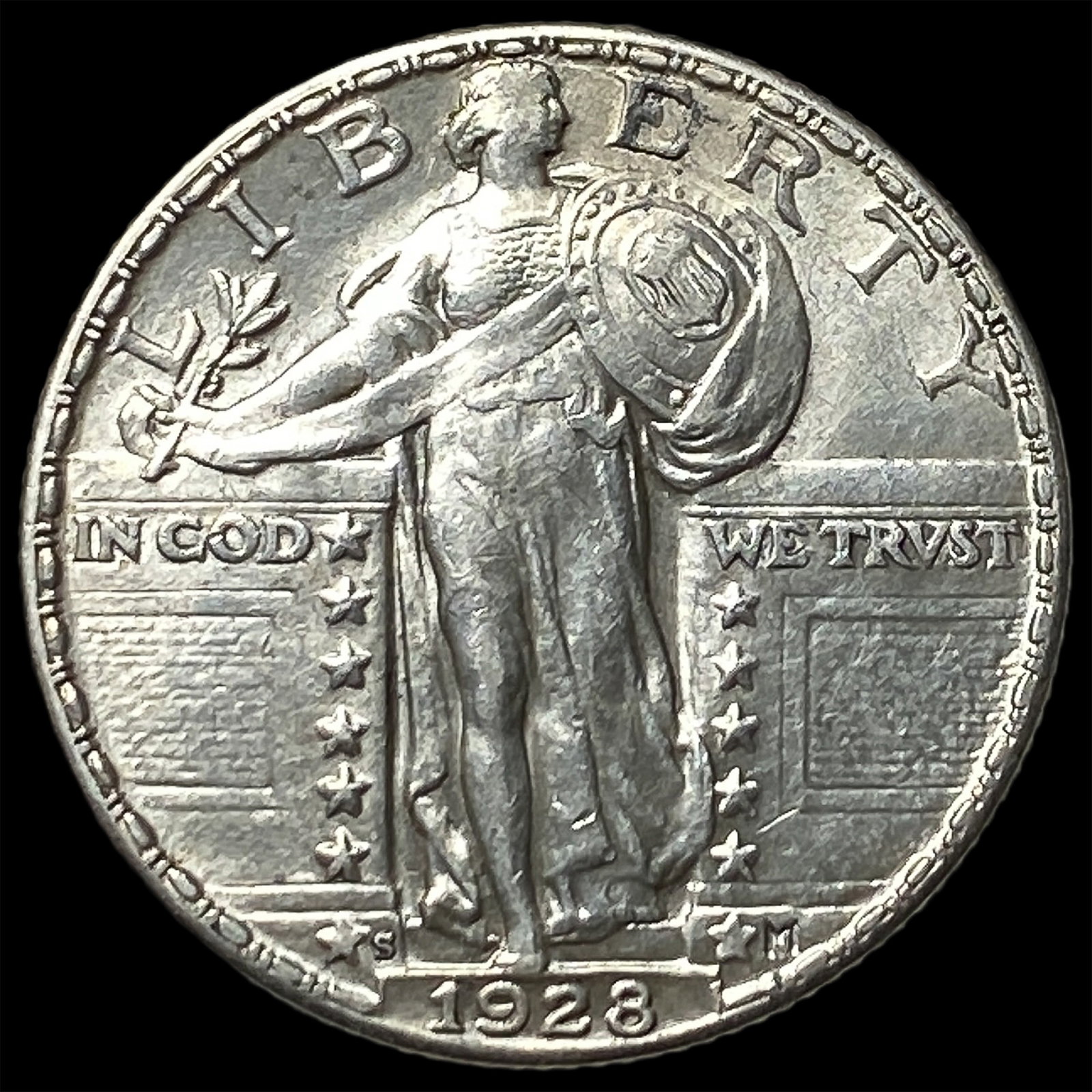 1928-S Silver Standing Liberty Quarter CHOICE BU: 1928-S Silver Standing Liberty Quarter CHOICE BU
