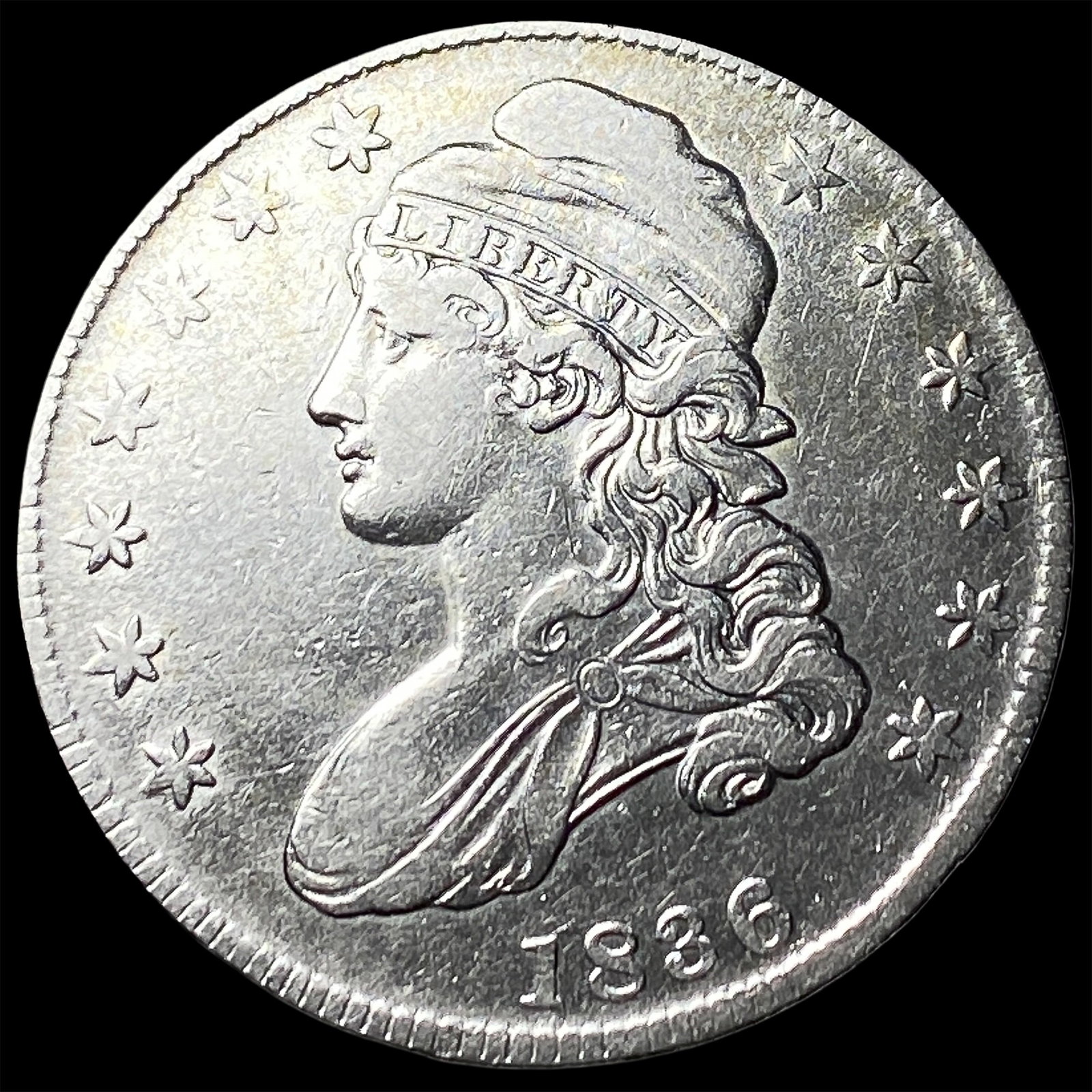 1836 Capped Bust Half Dollar CHOICE BU (1 of 2)