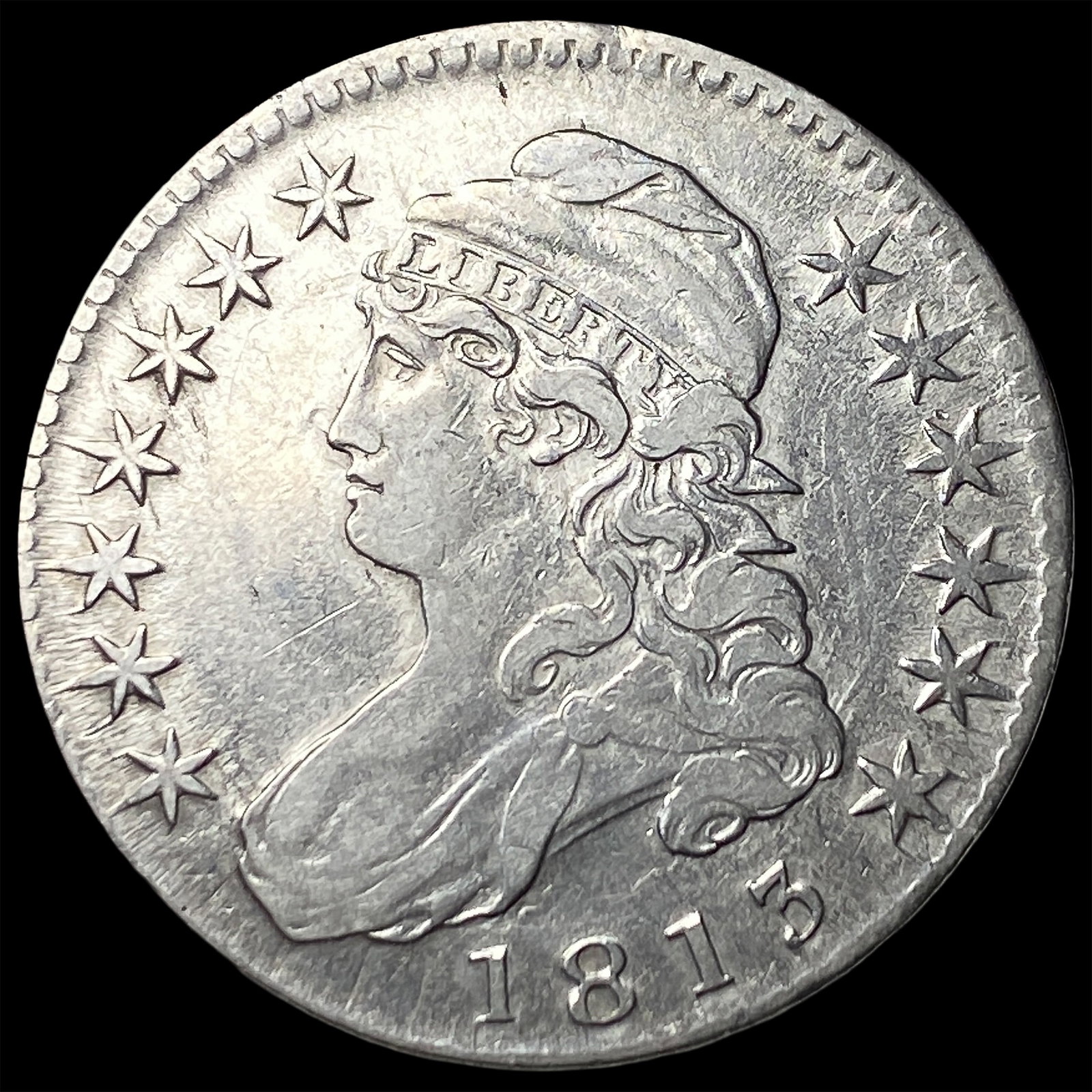 1813 Capped Bust Half Dollar NEARLY UNCIRCULATED: 1813 Capped Bust Half Dollar NEARLY UNCIRCULATED
