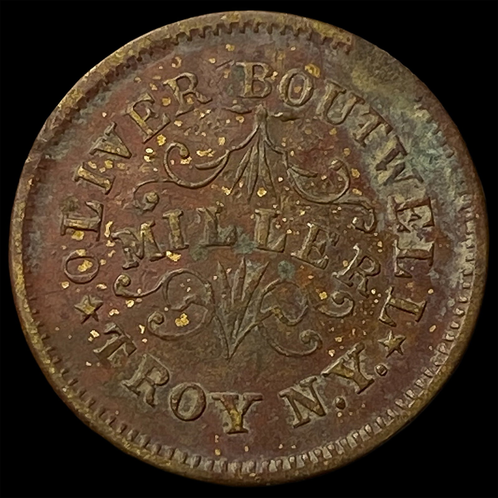 Oliver Boutwell Miller Troy NY Civil War Token HIGH GRADE (1 of 2)