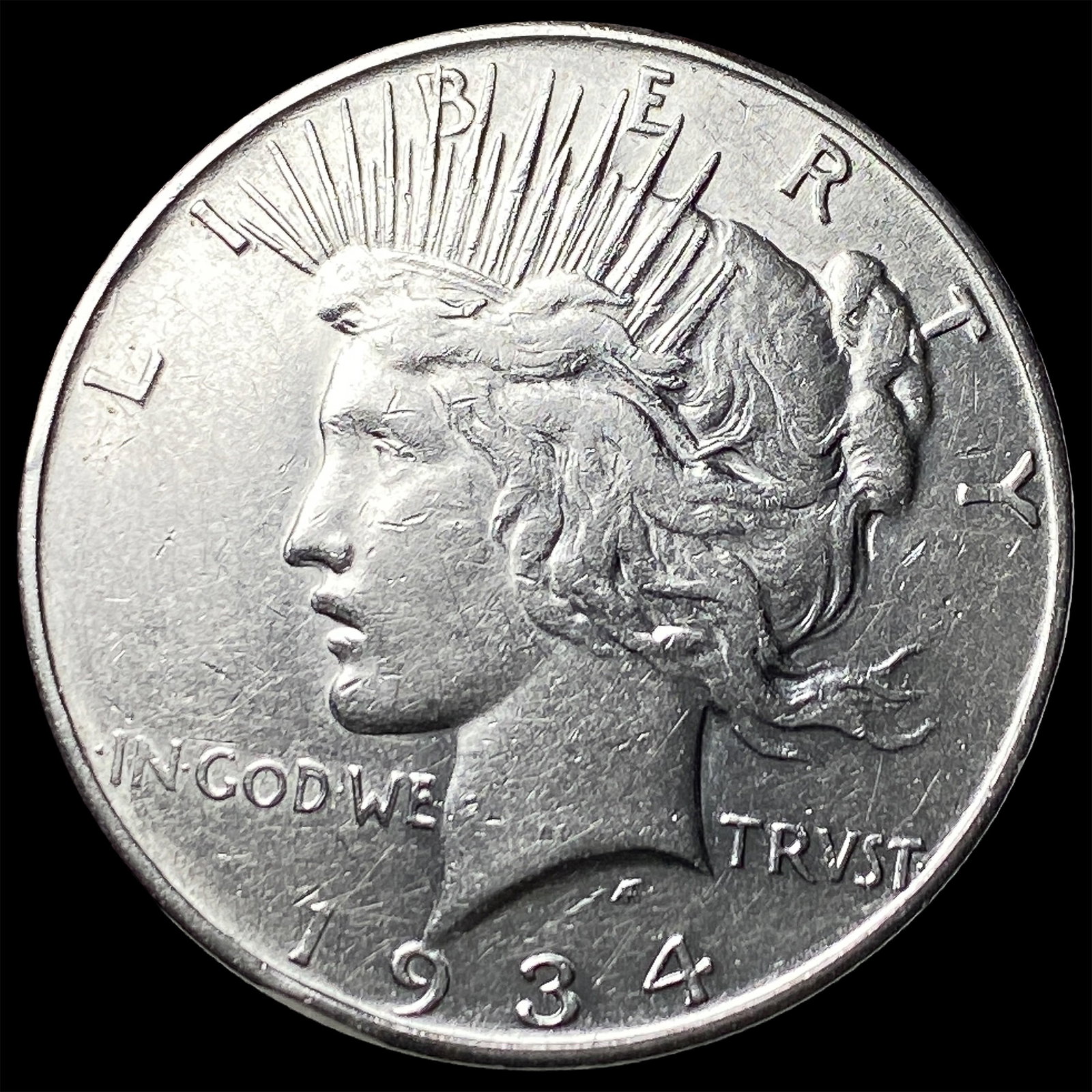 1934 Silver Peace Dollar NEARLY UNCIRCULATED: 1934 Silver Peace Dollar NEARLY UNCIRCULATED