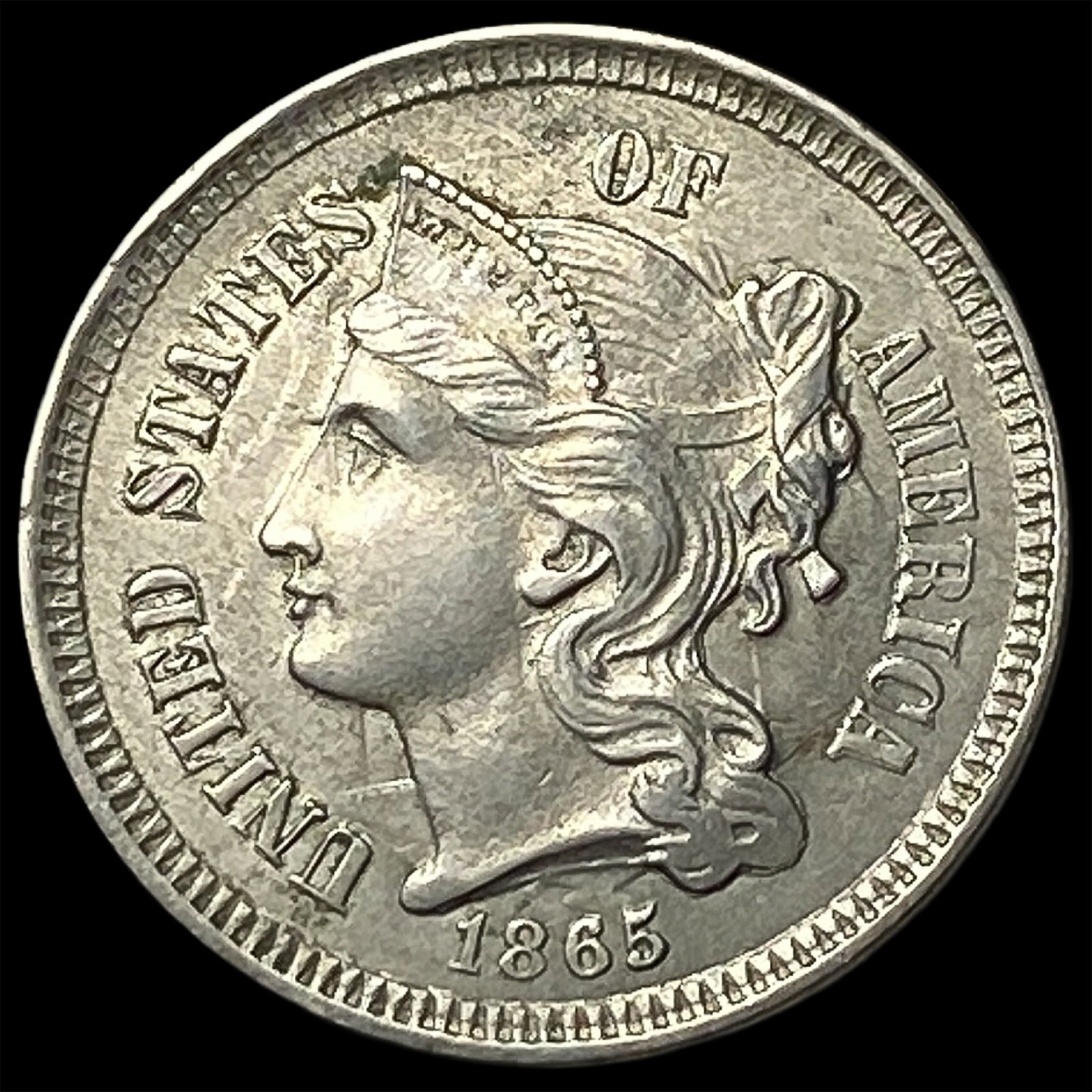 1865 Nickel Three-Cent Piece UNCIRCULATED (1 of 2)