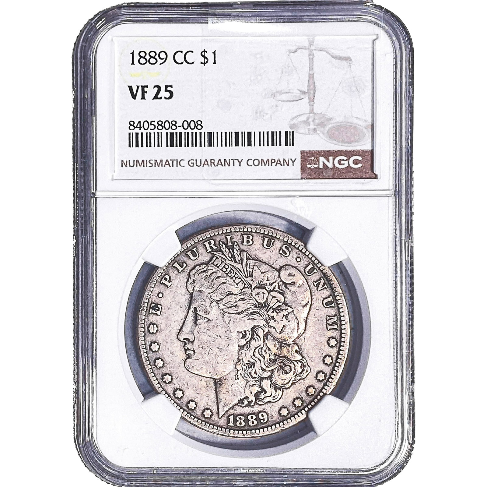 1889-CC Morgan Silver Dollar NGC VF25 (1 of 2)