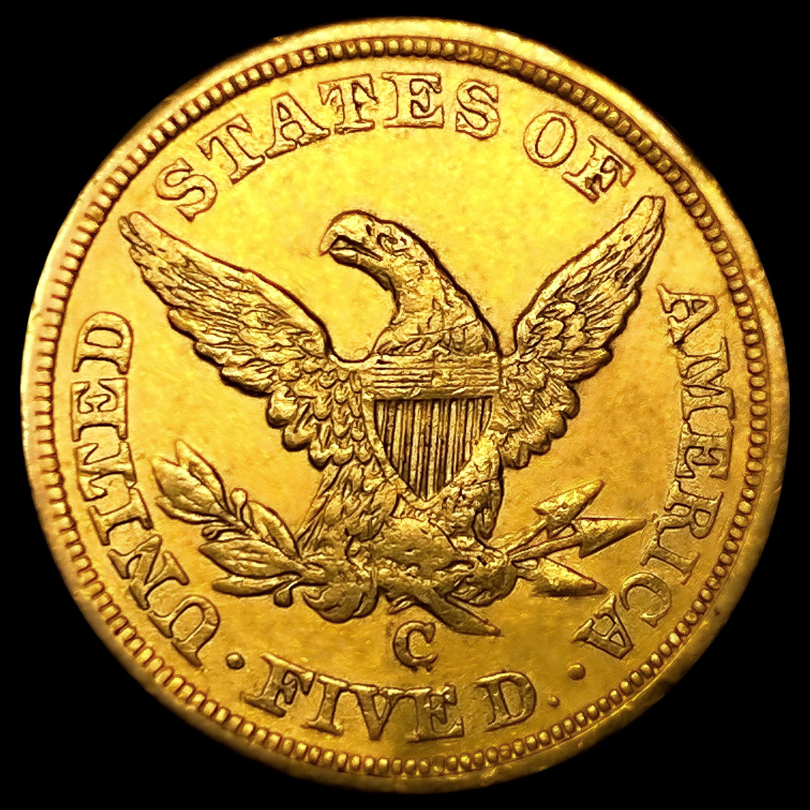 1855-C $5 Gold Half Eagle - 2