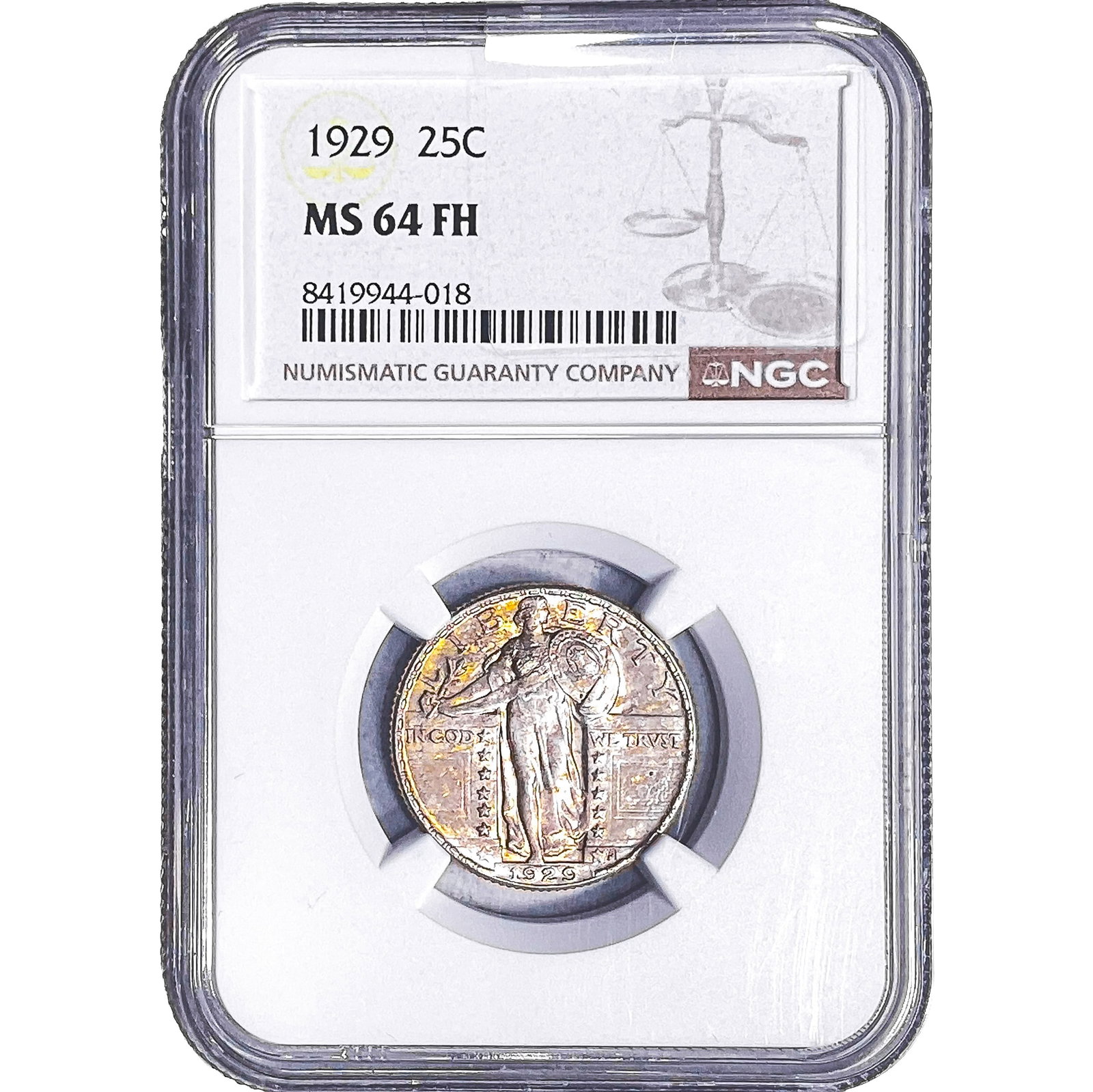 1929 Standing Liberty Quarter NGC MS64 FH: 1929 Standing Liberty Quarter NGC MS64 FH