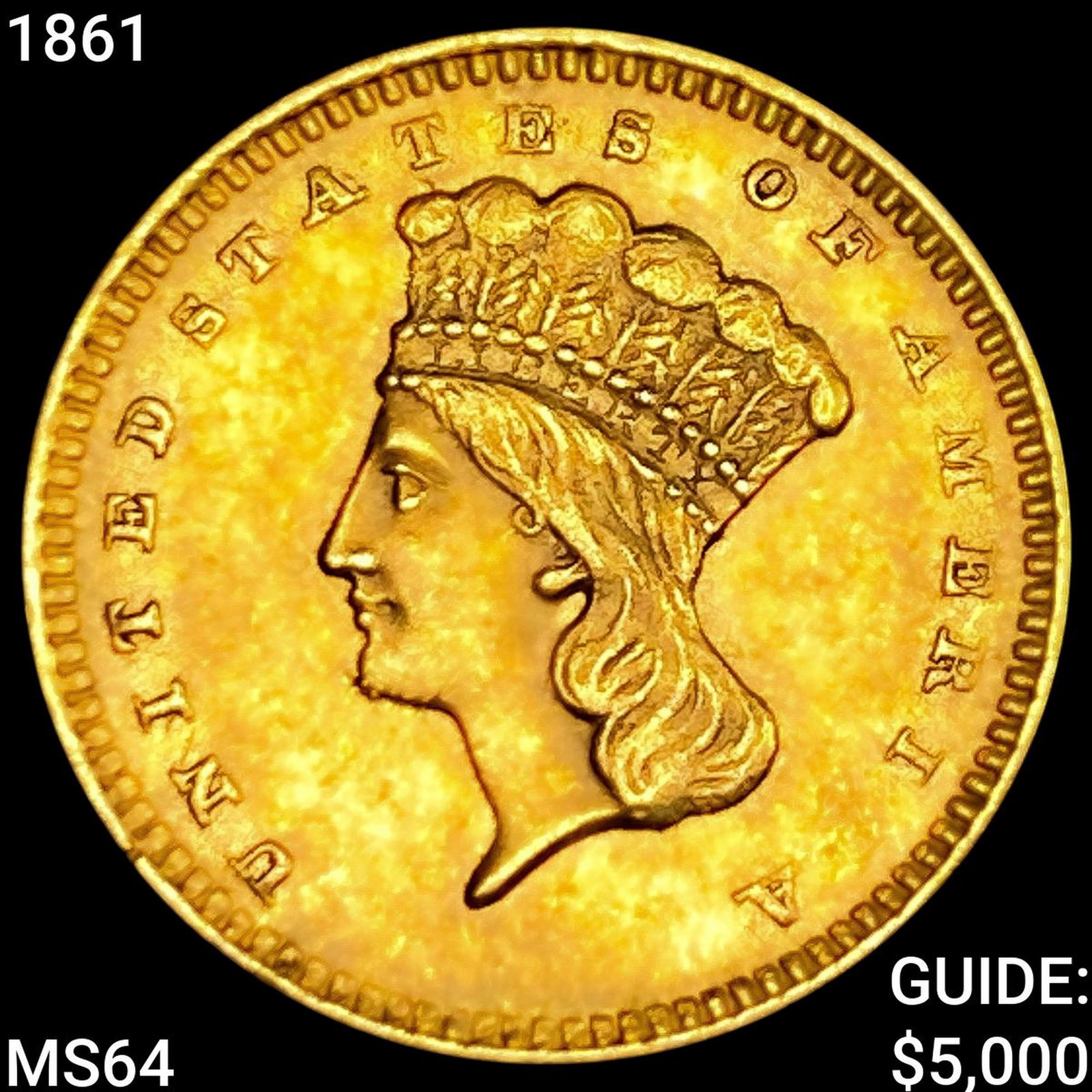 1861 Rare Gold Dollar (1 of 2)