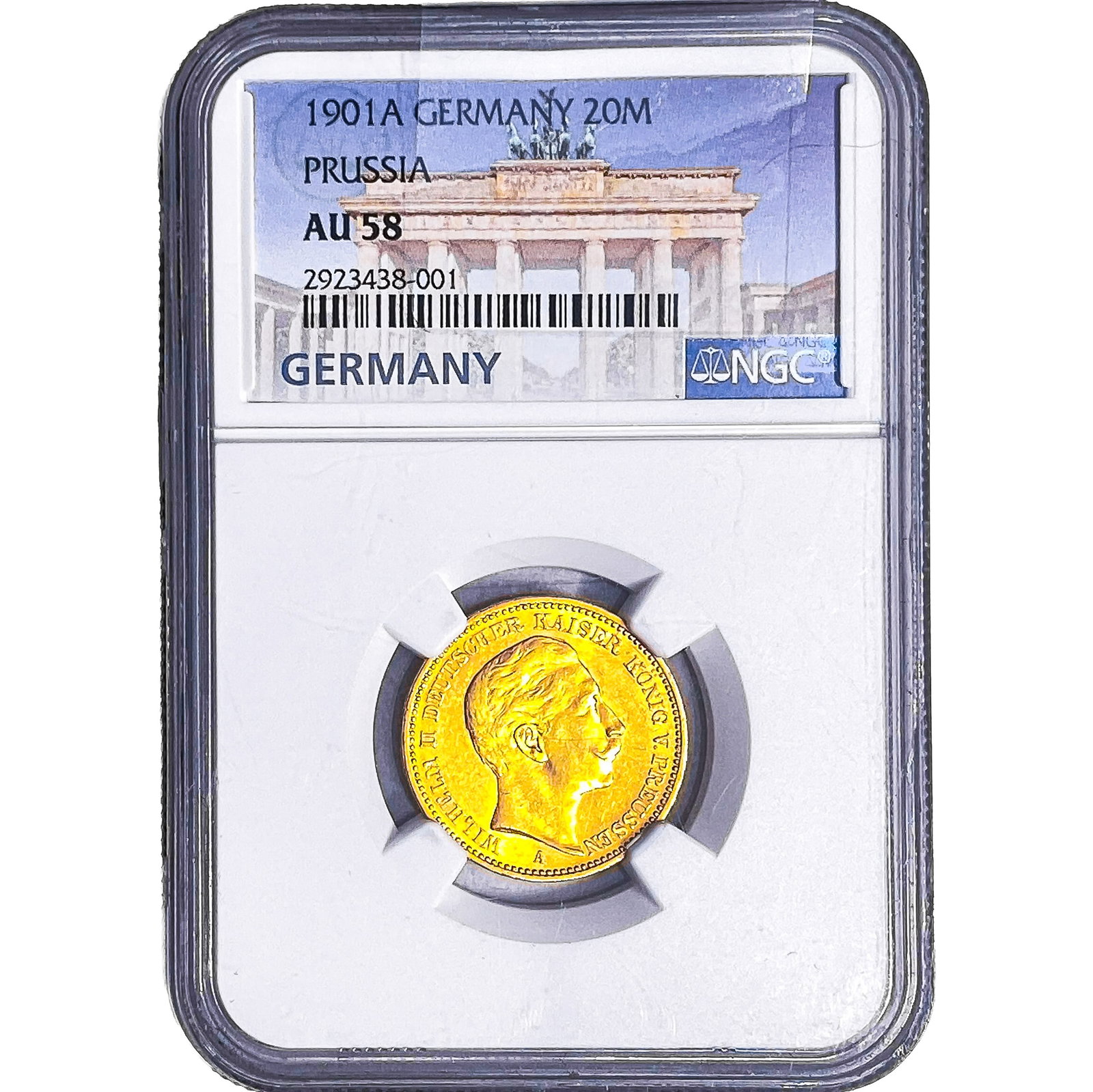 1901A Germany .2305 AGW 20 Mark NGC AU58 (1 of 2)