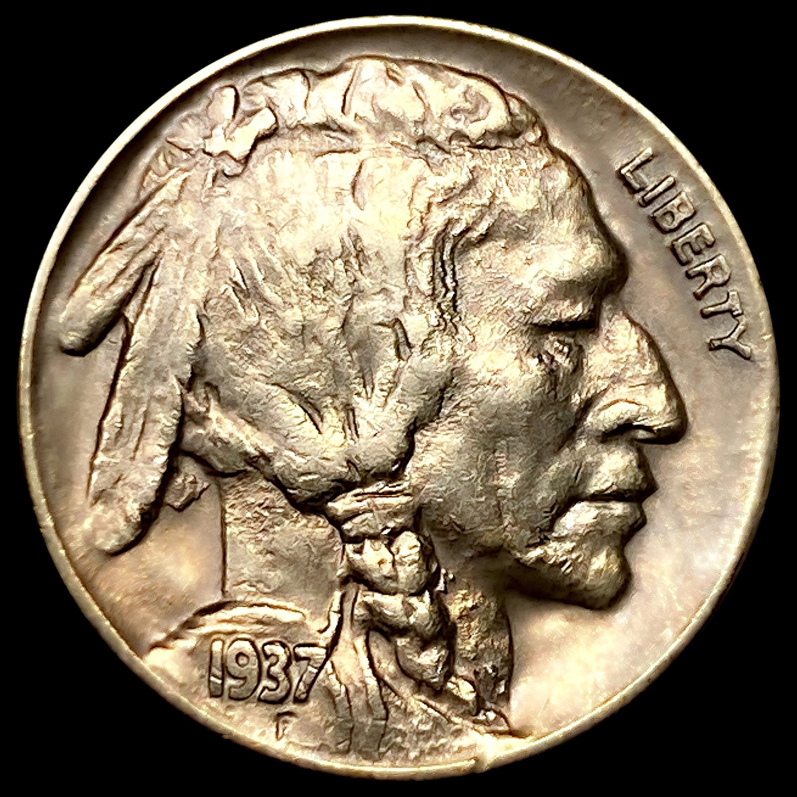 1937-D 3 Leg Buffalo Nickel (1 of 2)
