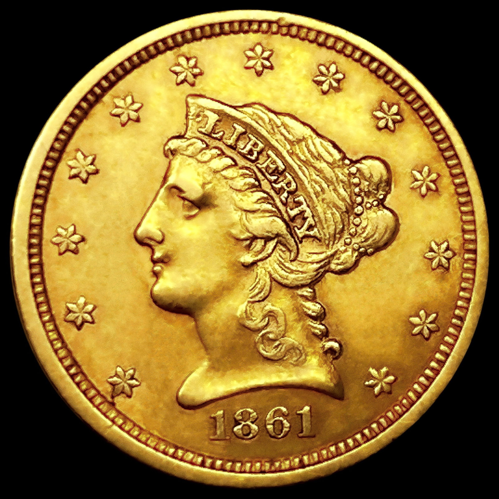 1861 $2.50 Gold Quarter Eagle (1 of 2)