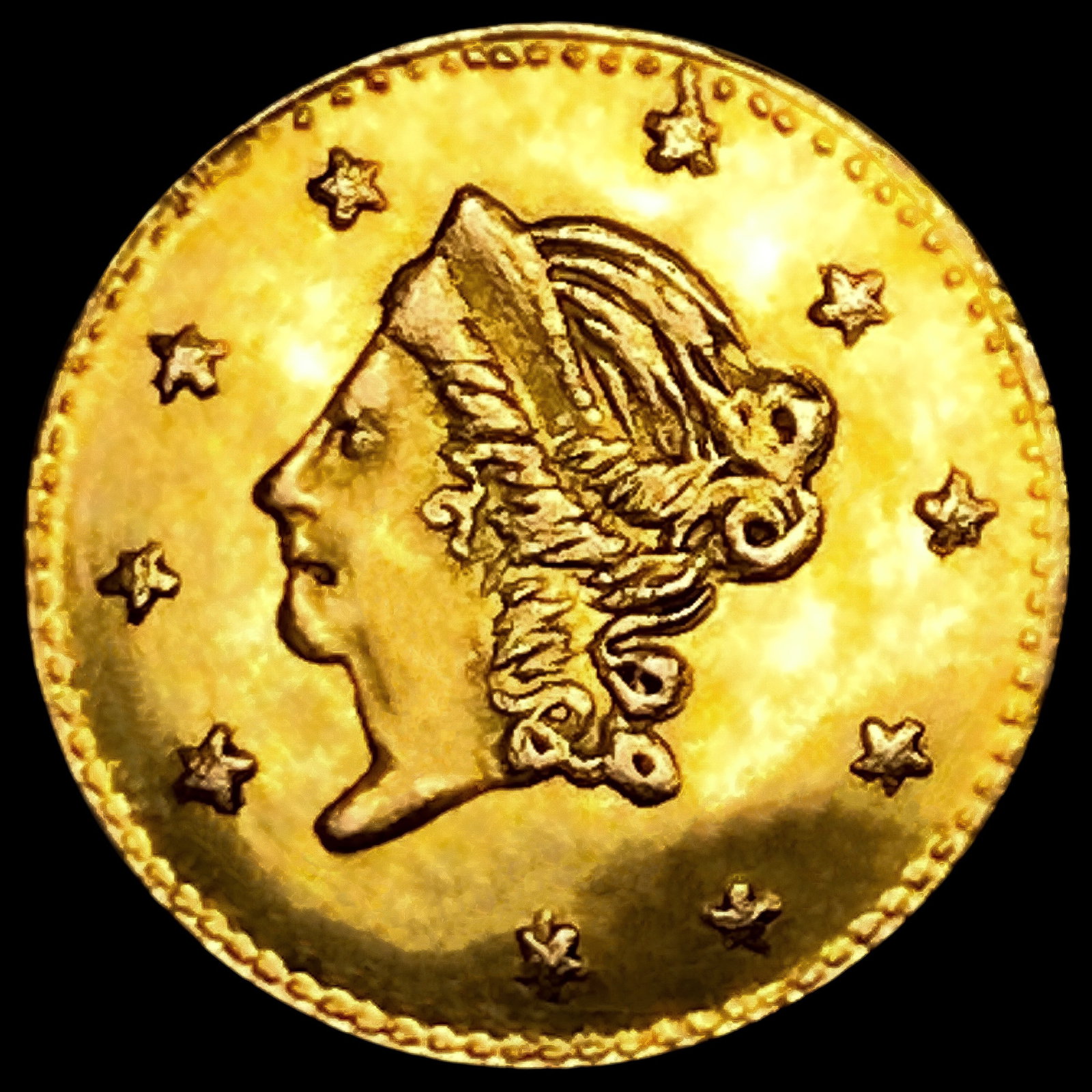 1870 BG-1010 Round California Gold Half Dollar (1 of 2)