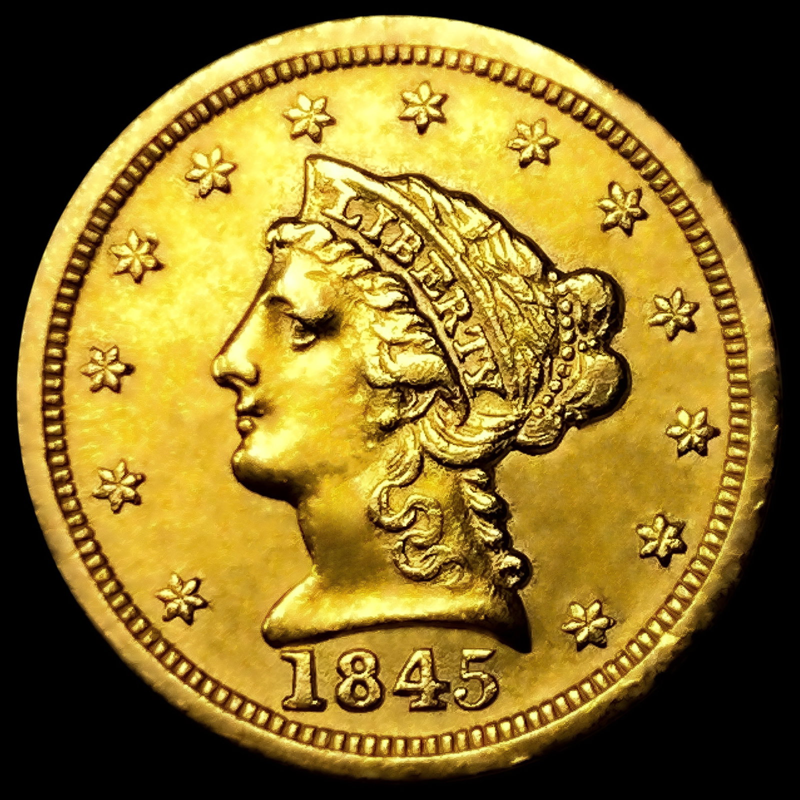 1845-D $2.50 Gold Quarter Eagle (1 of 2)