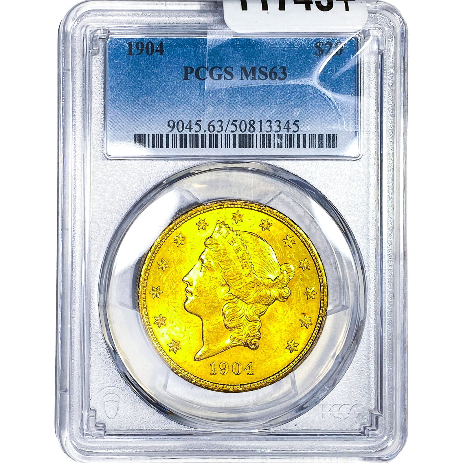 1904 $20 Gold Double Eagle PCGS MS63: 1904 $20 Gold Double Eagle PCGS MS63