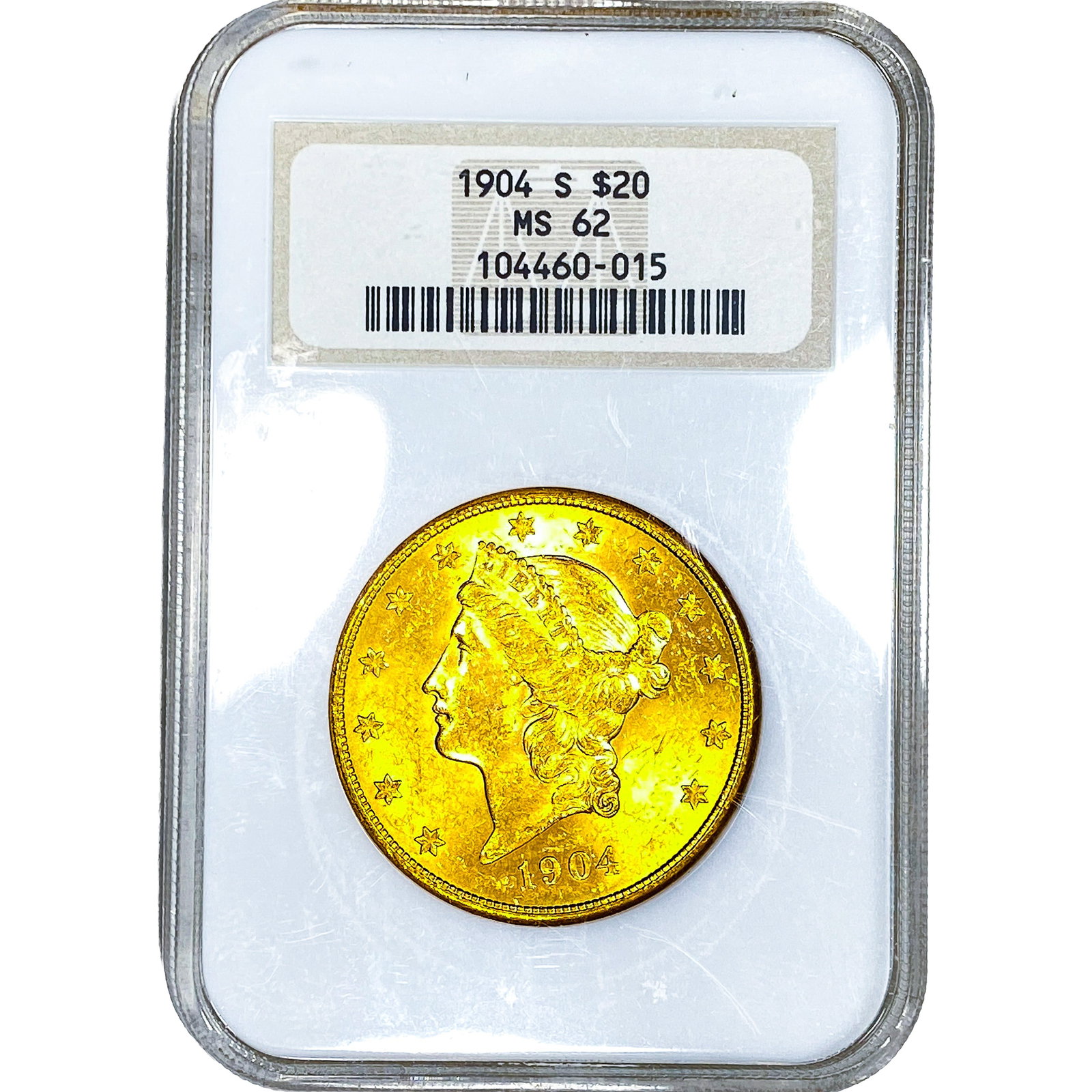 1904-S $20 Gold Double Eagle NGC MS62 (1 of 4)