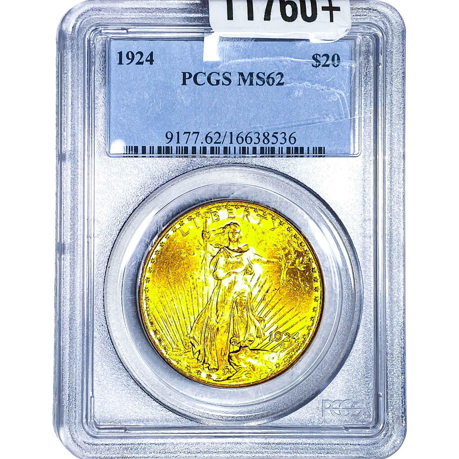1924 $20 Gold Double Eagle PCGS MS62: 1924 $20 Gold Double Eagle PCGS MS62
