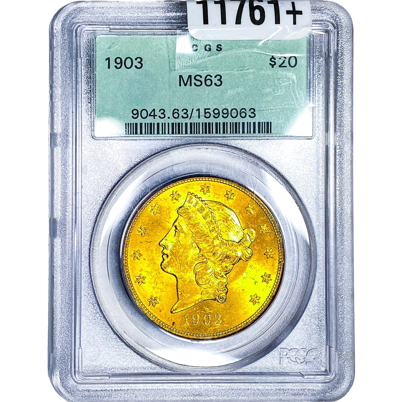 1903 $20 Gold Double Eagle PCGS MS63: 1903 $20 Gold Double Eagle PCGS MS63
