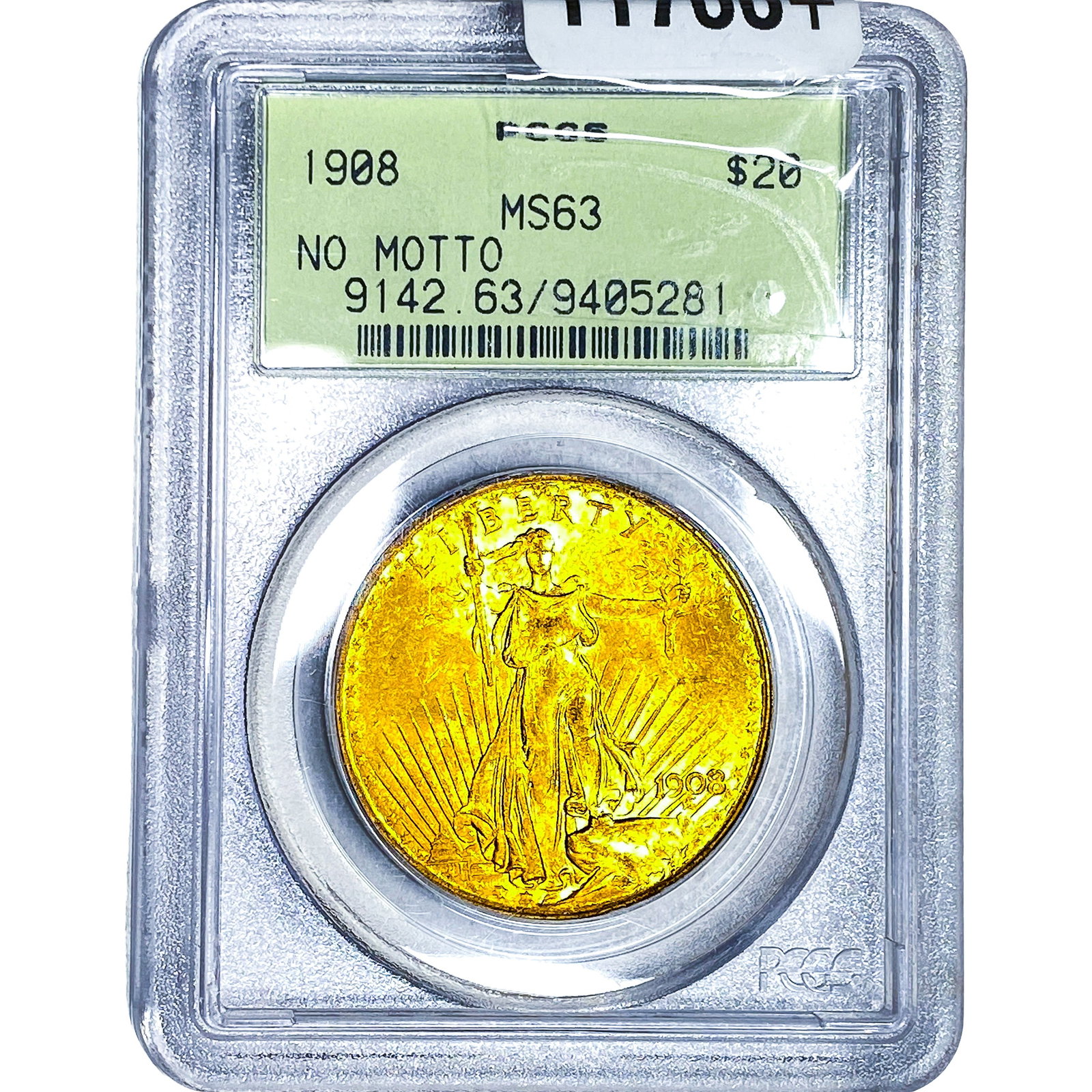 1908 $20 Gold Double Eagle PCGS MS63 No Motto (1 of 4)