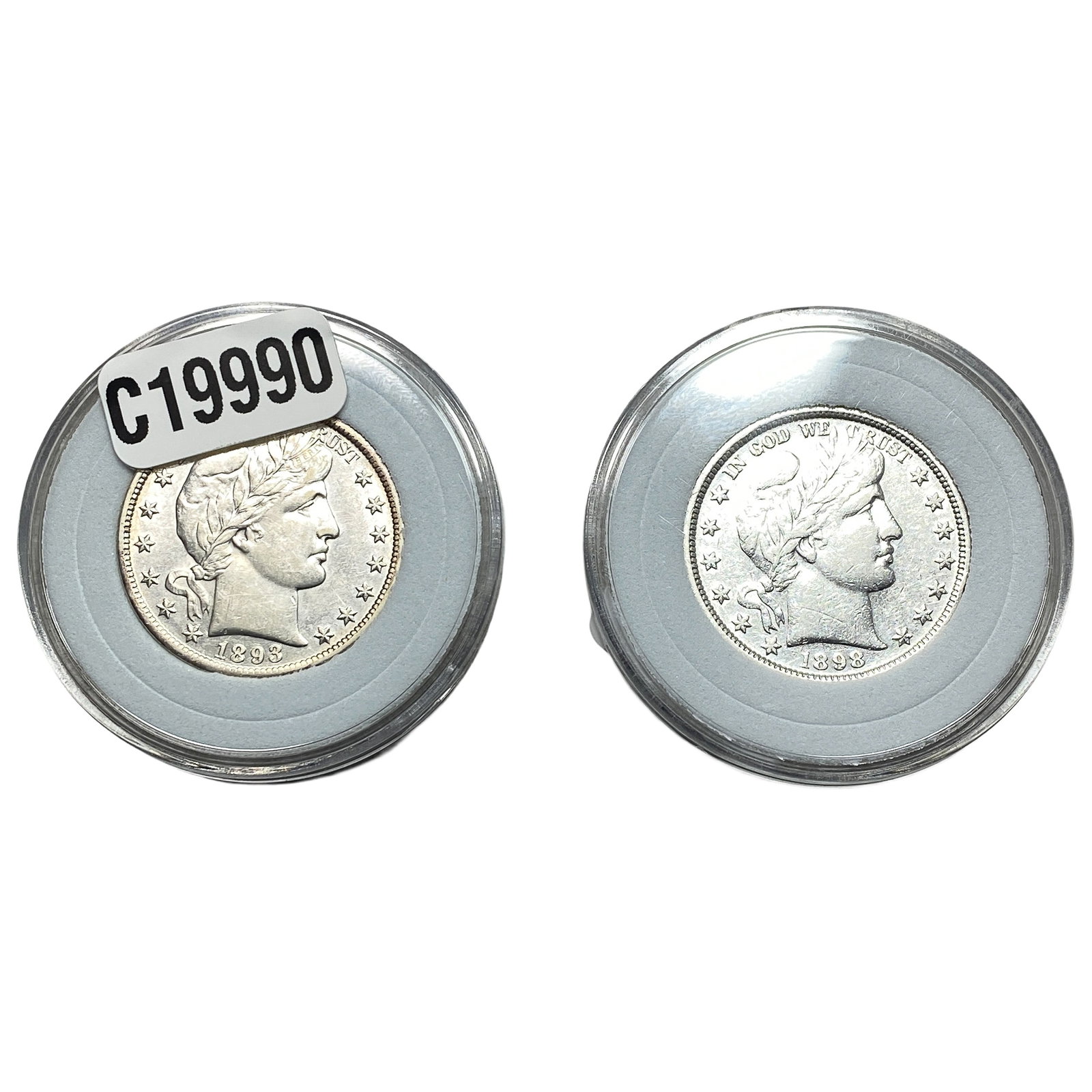 [2 Coins] 1893-1898 Barber Half Dollar (1 of 2)