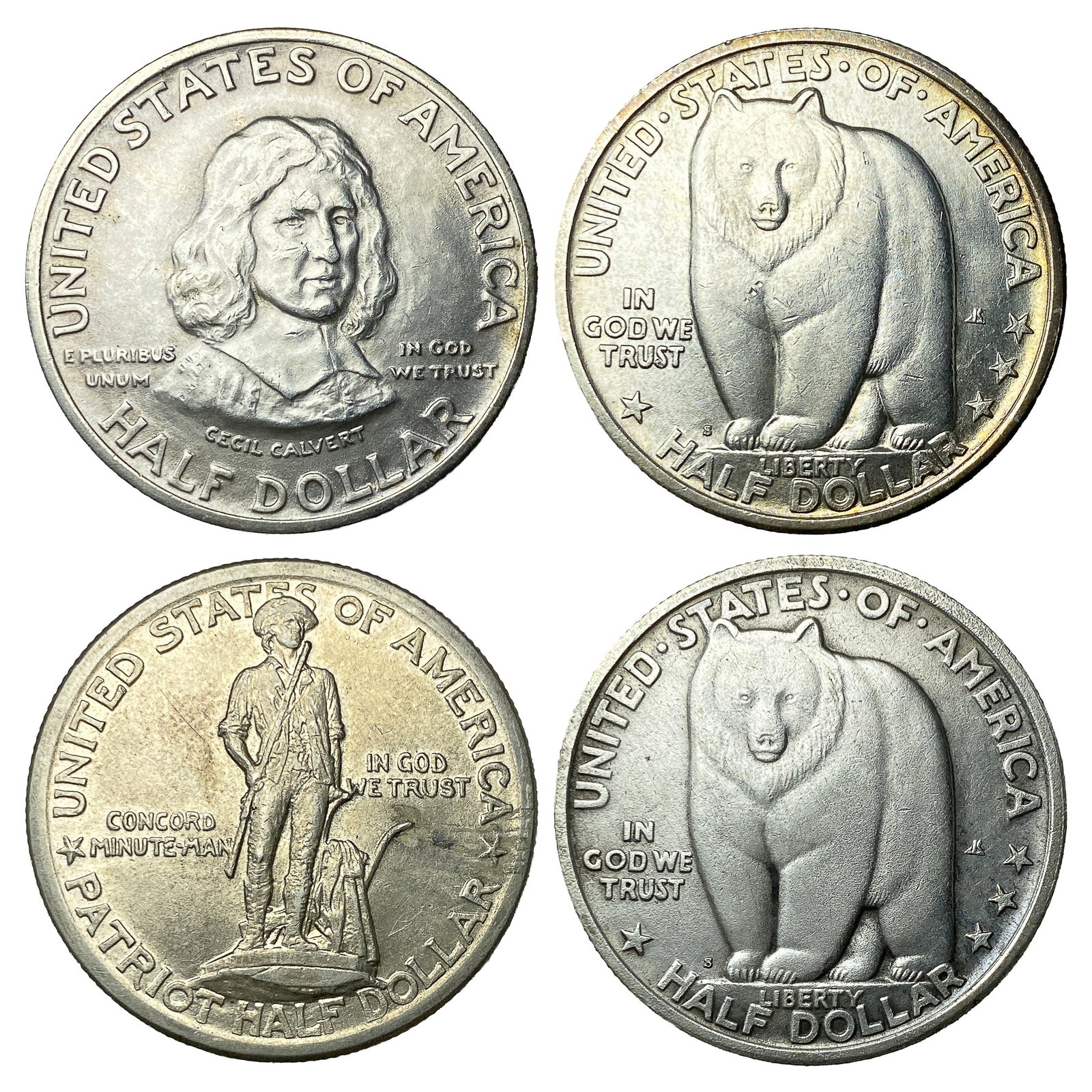 [4 Coins] 1925-1936 Commemorative 50C Coins (1 of 2)