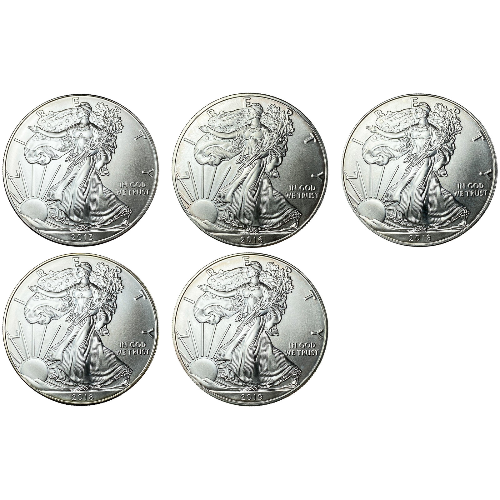 [5 Coins] 2013-2019 Silver Eagle: [5 Coins] 2013-2019 Silver Eagle