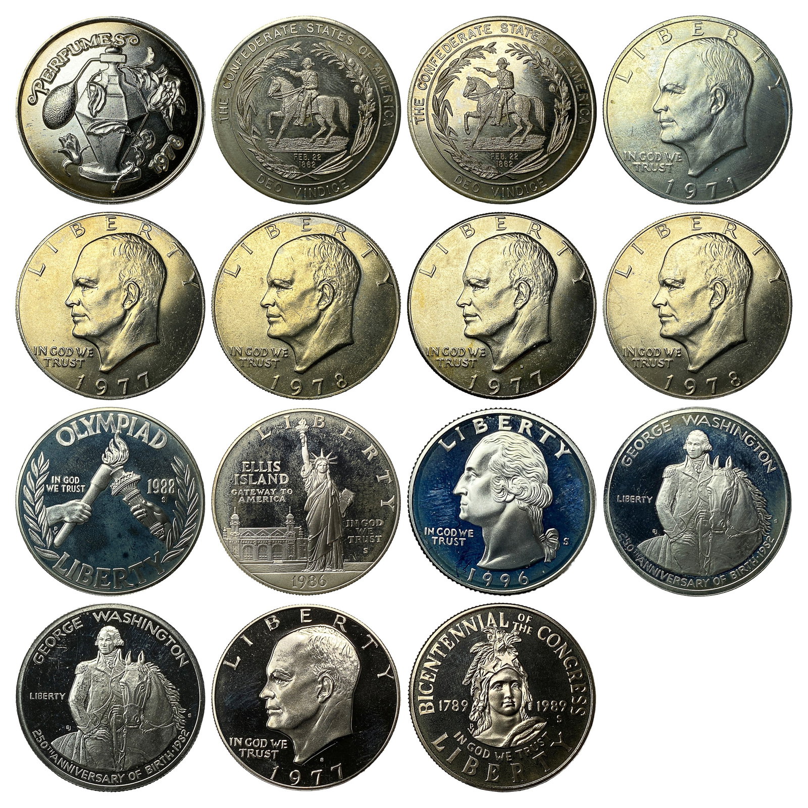 [14 Coins] Various U.S. Coins 50C-$1 (1 of 2)